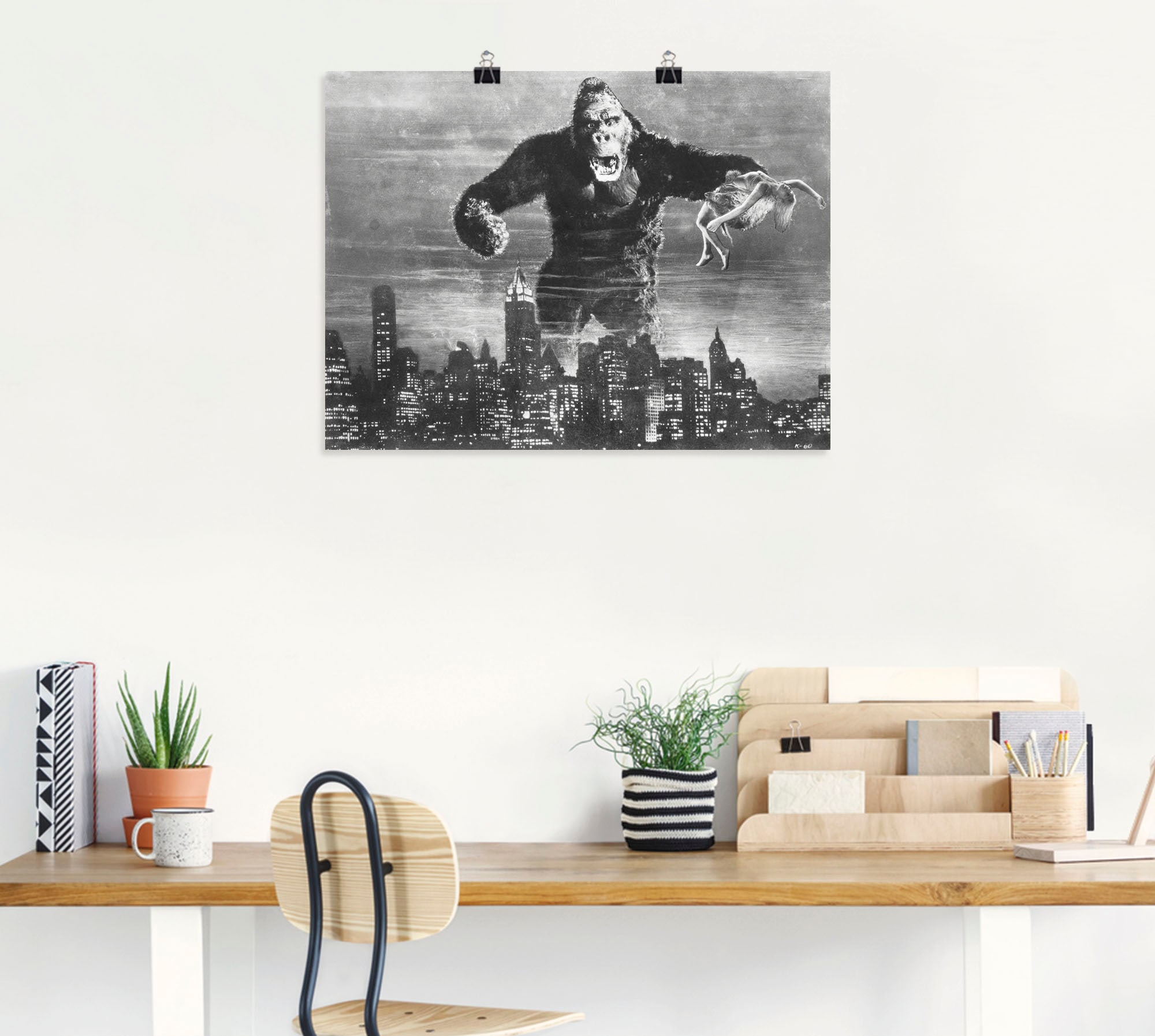 Artland Poster »King Kong 1933 II«, Film, (1 St.), als Alubild, Leinwandbild, Wandaufkleber oder Poster in versch. Größen
