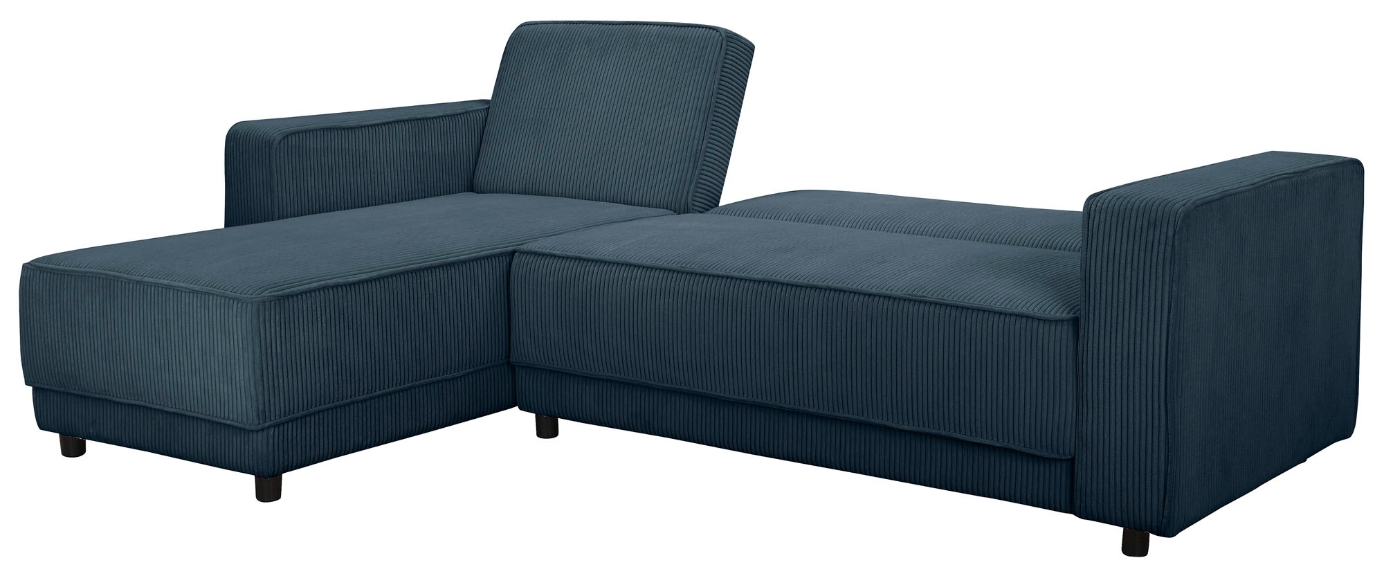 Dorel Home Ecksofa »Allie Schlafsofa 230 cm mit Relaxfunktion in der Rückenlehne«, Schlaffunktion (108/194,5cm), trendiger Cord o. pflegeleichter Velours