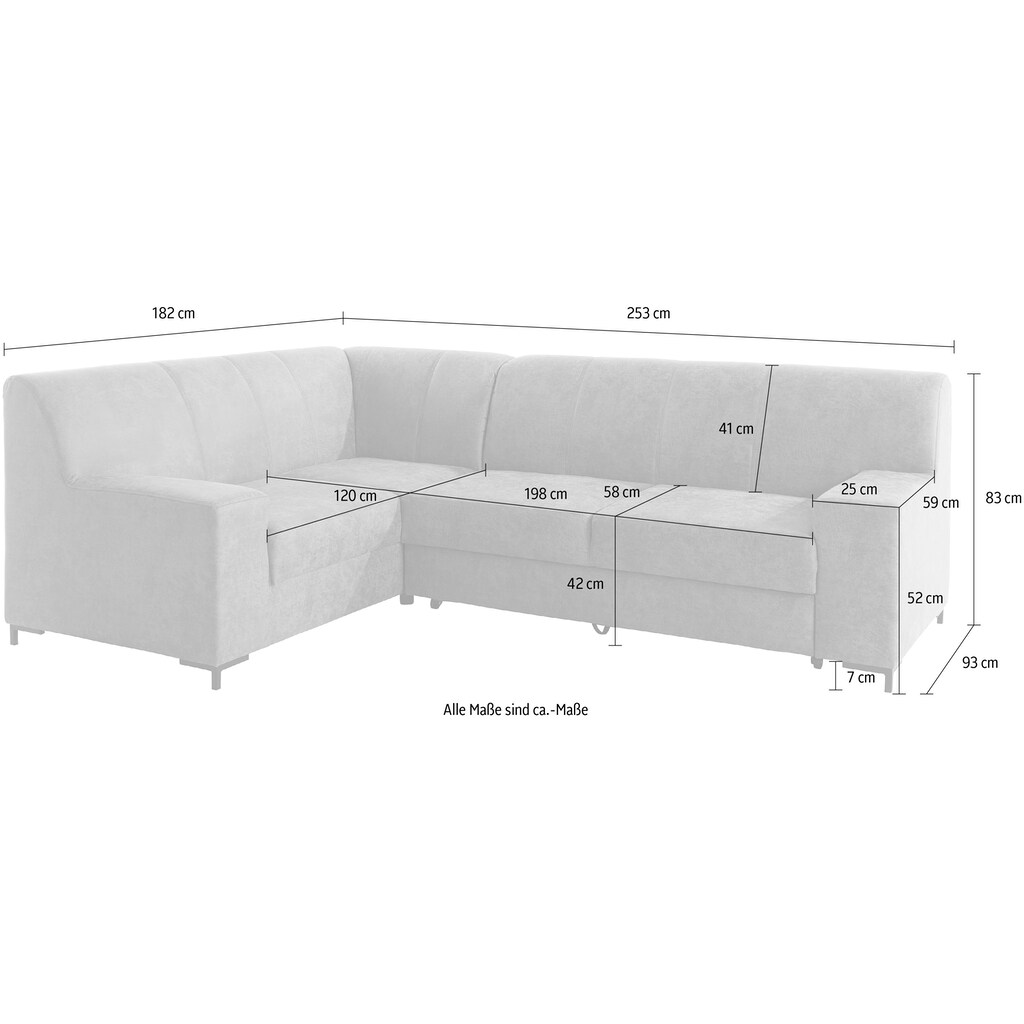 DOMO collection Ecksofa »Ledas«