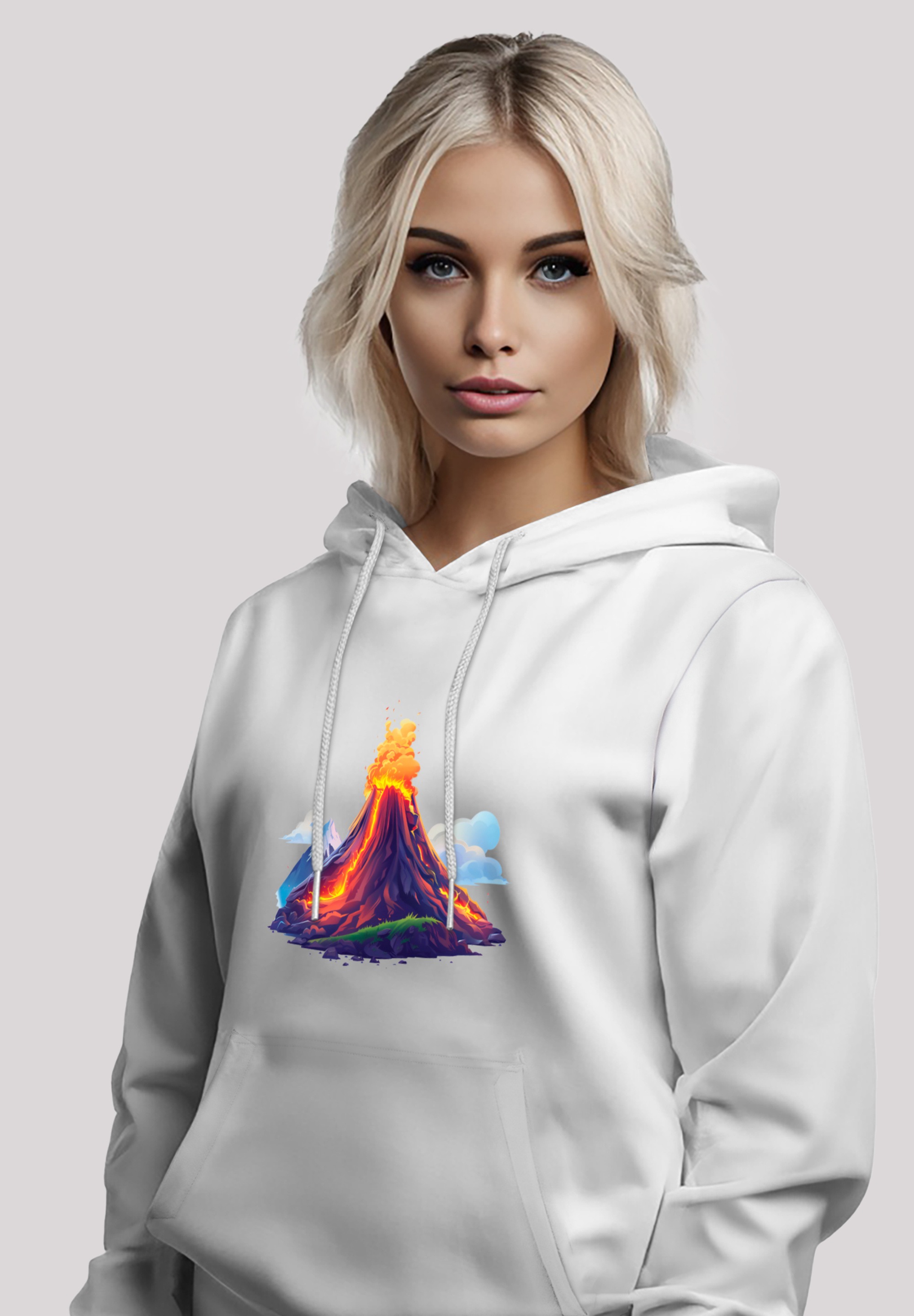 F4NT4STIC Kapuzenpullover »Vulkanausbruch«, Premium Qualität