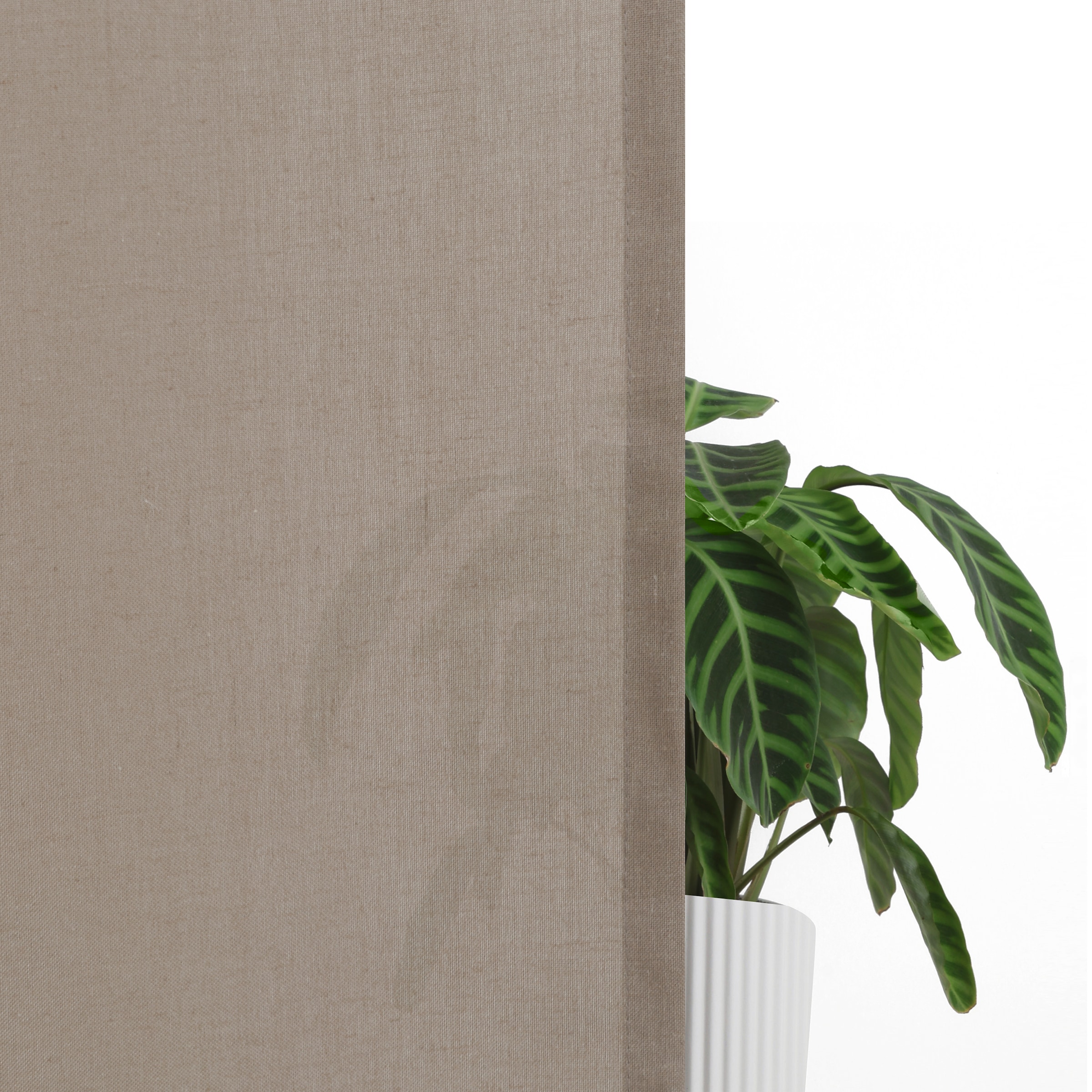OTTO home Gardine »Rudy, 1 Stück, Leinenstruktur, halbtransparent« Kräuselband 1 Stk. tlg. Halbtransparent, Leinenlook, Polyester-Leinen Mischung