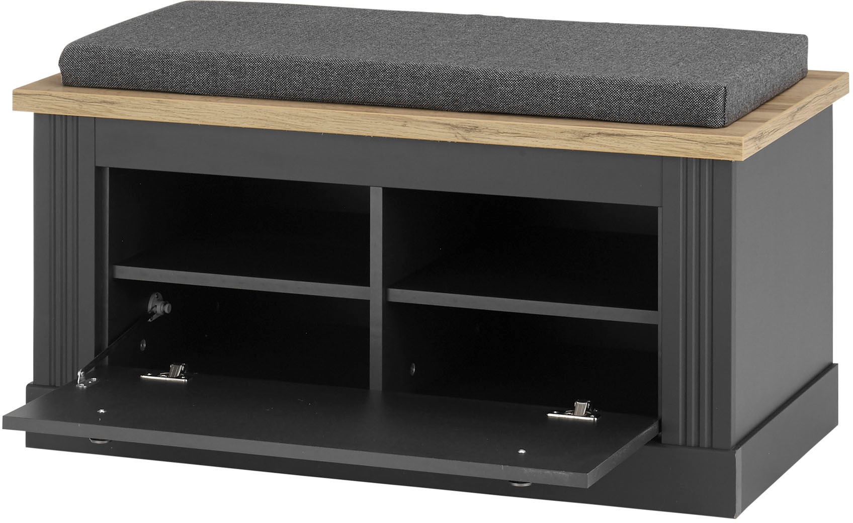 Sitzbank OTTO HOME "WESTMINSTER TOPSELLER", grau (dunkelgrau, wotan eiche), B:92cm H:51cm T:45cm, FSC-zertifizierter Holzwerkstoff, Sitzbänke, Sitzbank, im romantischen Landhausstil 3