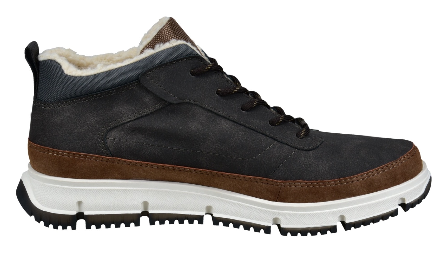bugatti Sneaker, High Top Sneaker, Schnürboots mit modischer Profilsohle, Warmfutter