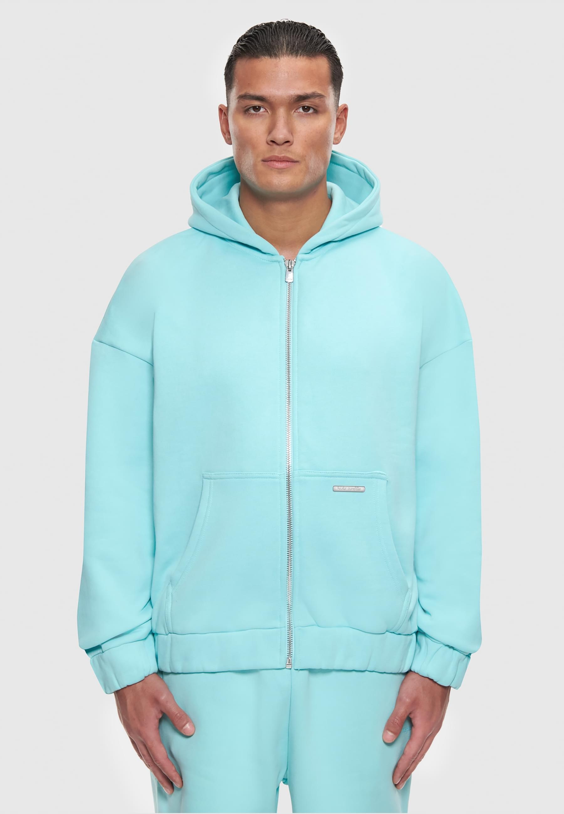 Dropsize Sweatjacke »Dropsize Herren Bazix Republiq Super Heavy Blank Zip-Hoodie«