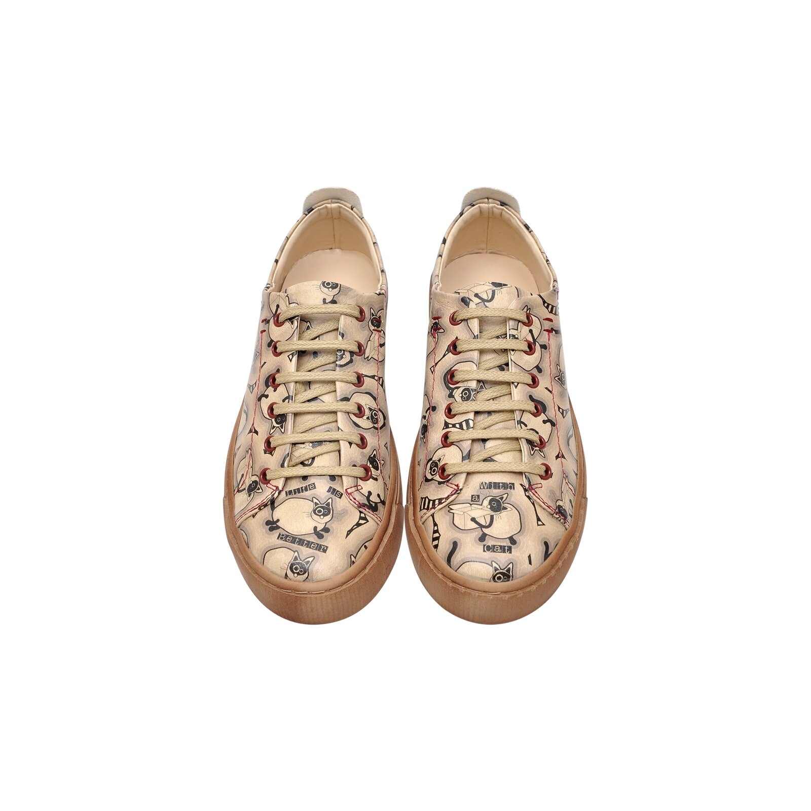 DOGO Sneaker »Sneaky Schnürsneaker Life Is Better With A Cat Damen Sneaker«  Handgefertigt