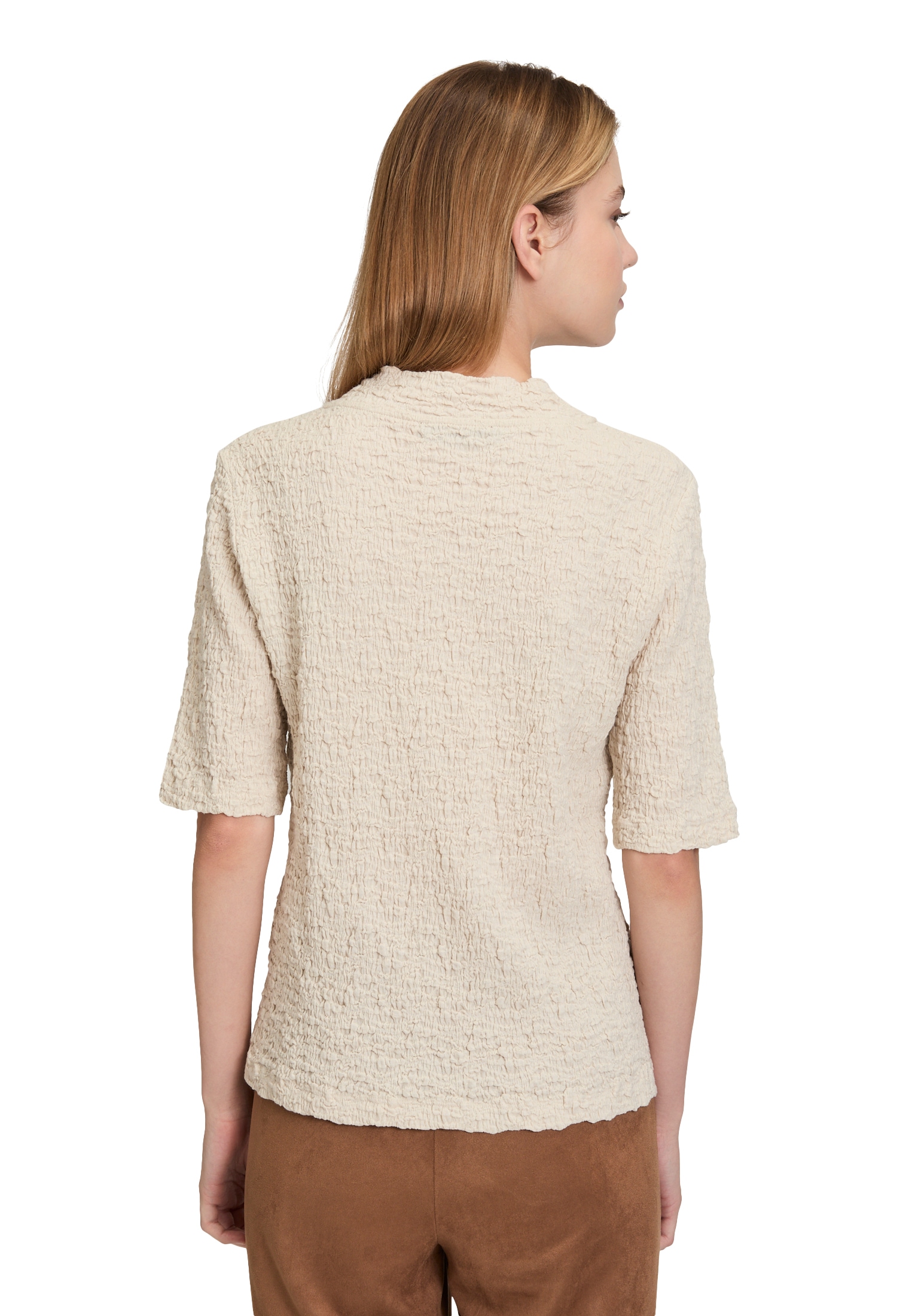Betty Barclay Kurzarmshirt »Betty Barclay Damen Strukturshirt mit Stehkragen«, (1 tlg.)