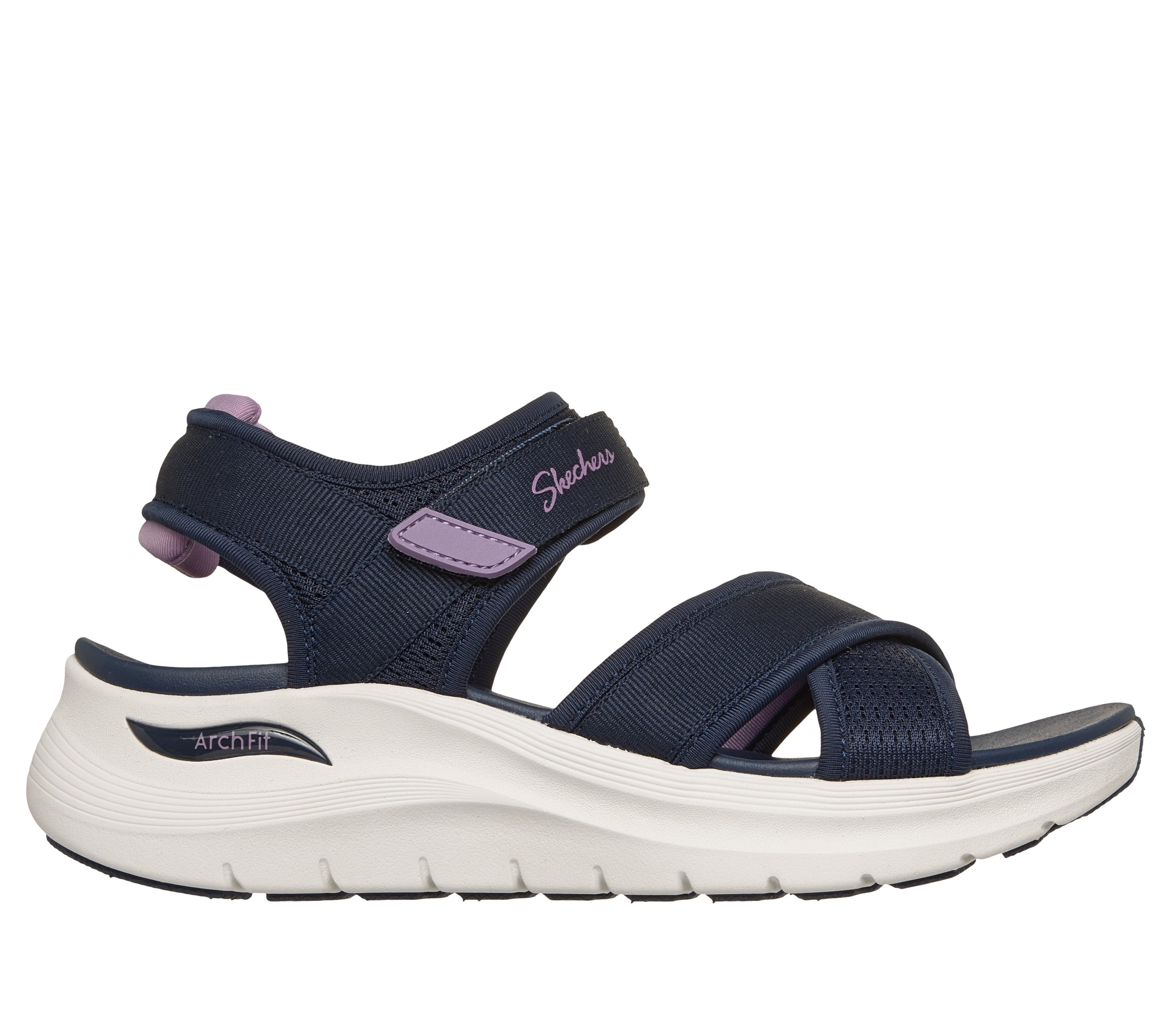 Skechers Arch Fit 2.0 Sandale Navy/Lila 35 3