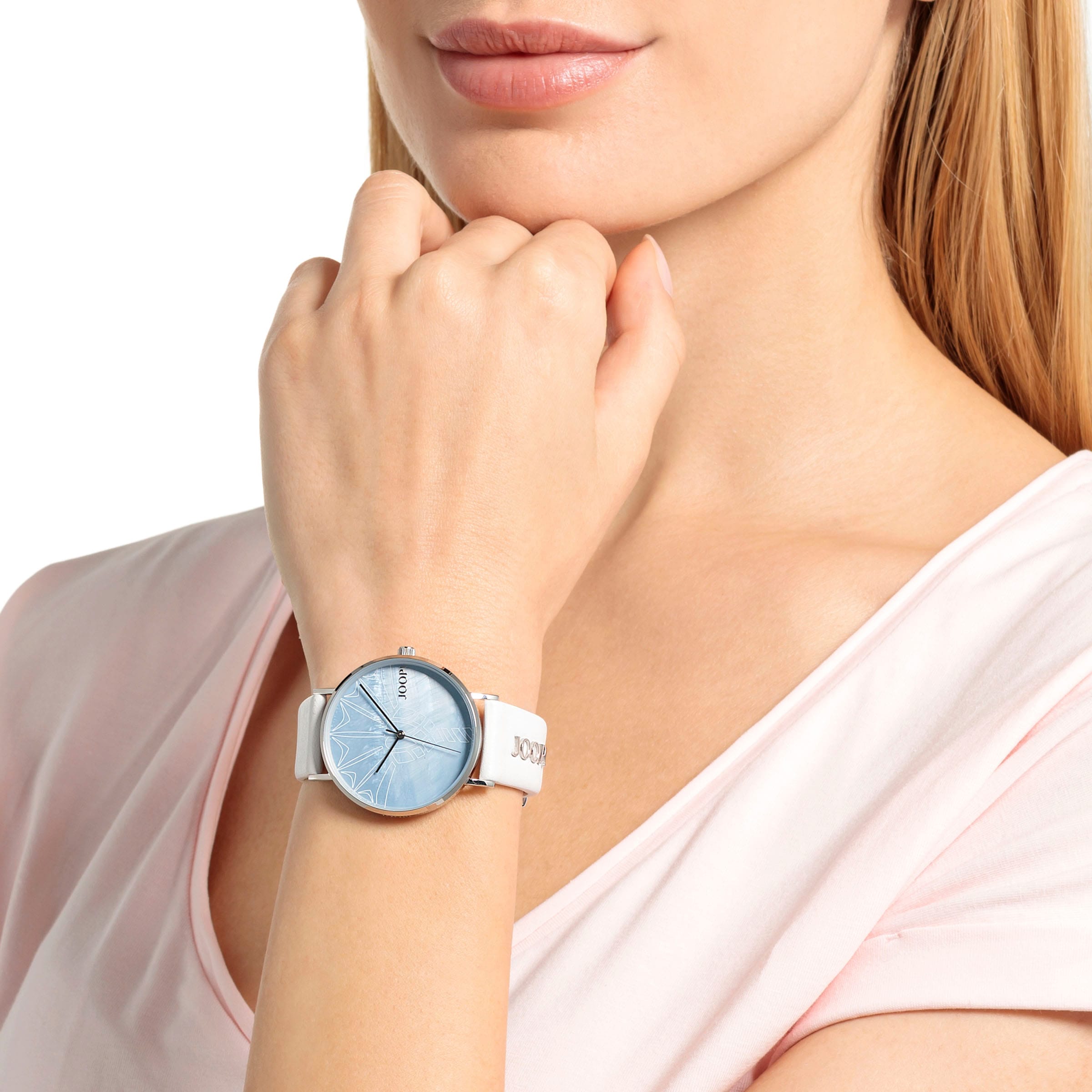 JOOP! Quarzuhr, Armbanduhr, Damenuhr, analog, Lederarmband