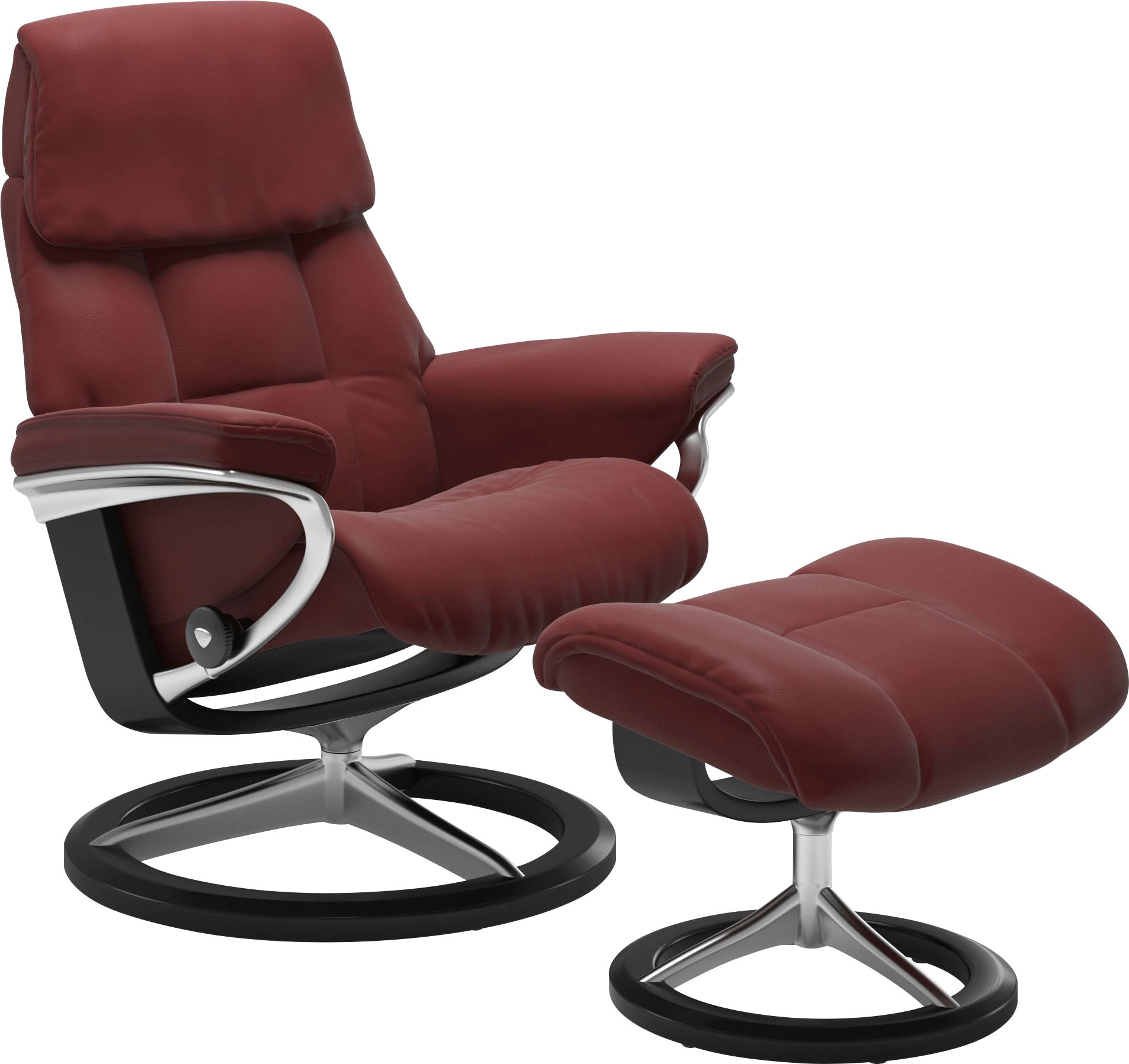 Stressless Relaxsessel "Ruby" mit Signature Base, Größe M, Gestell Eiche, Wenge, Braun & Schwarz