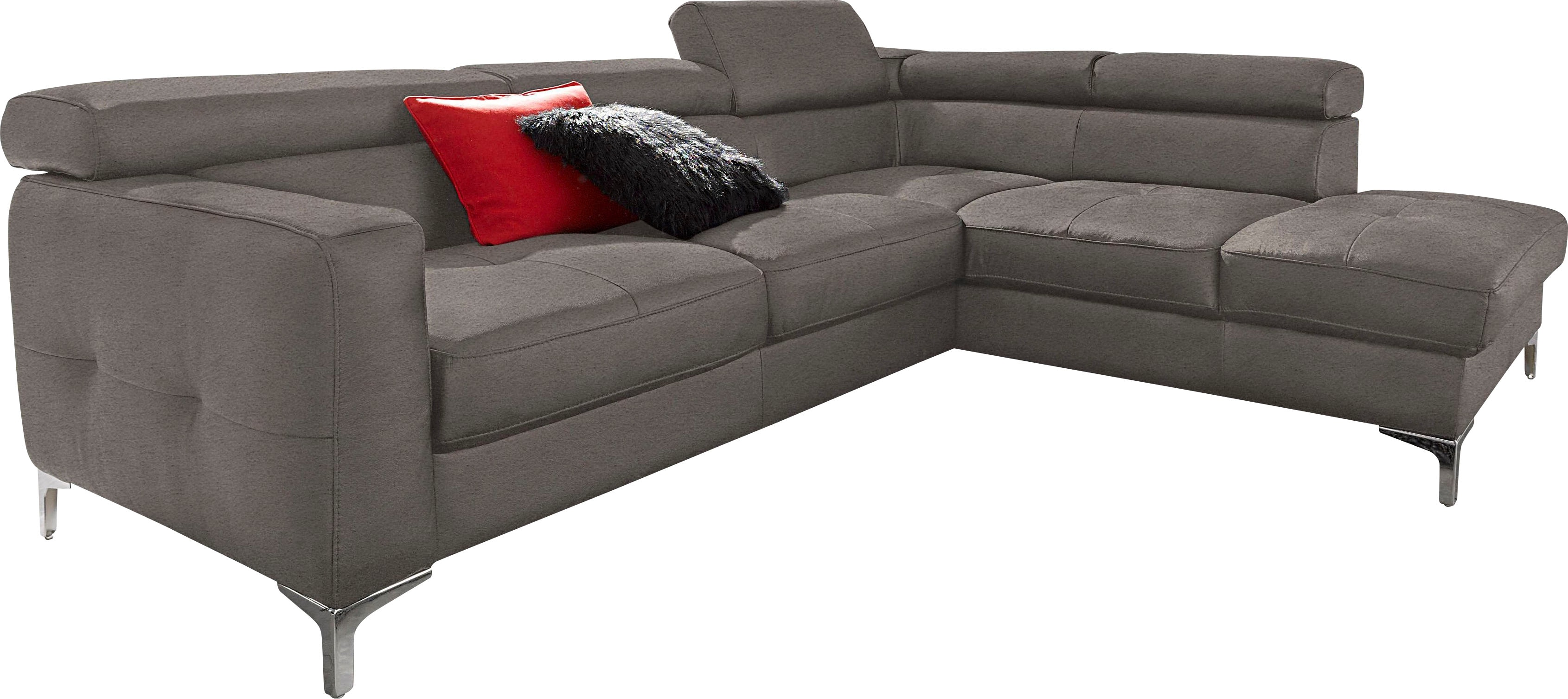COTTA Ecksofa "Sammy L-Form" mit Kopfteilverstellung, wahlweise mit Schlaffunktion & Bettkasten