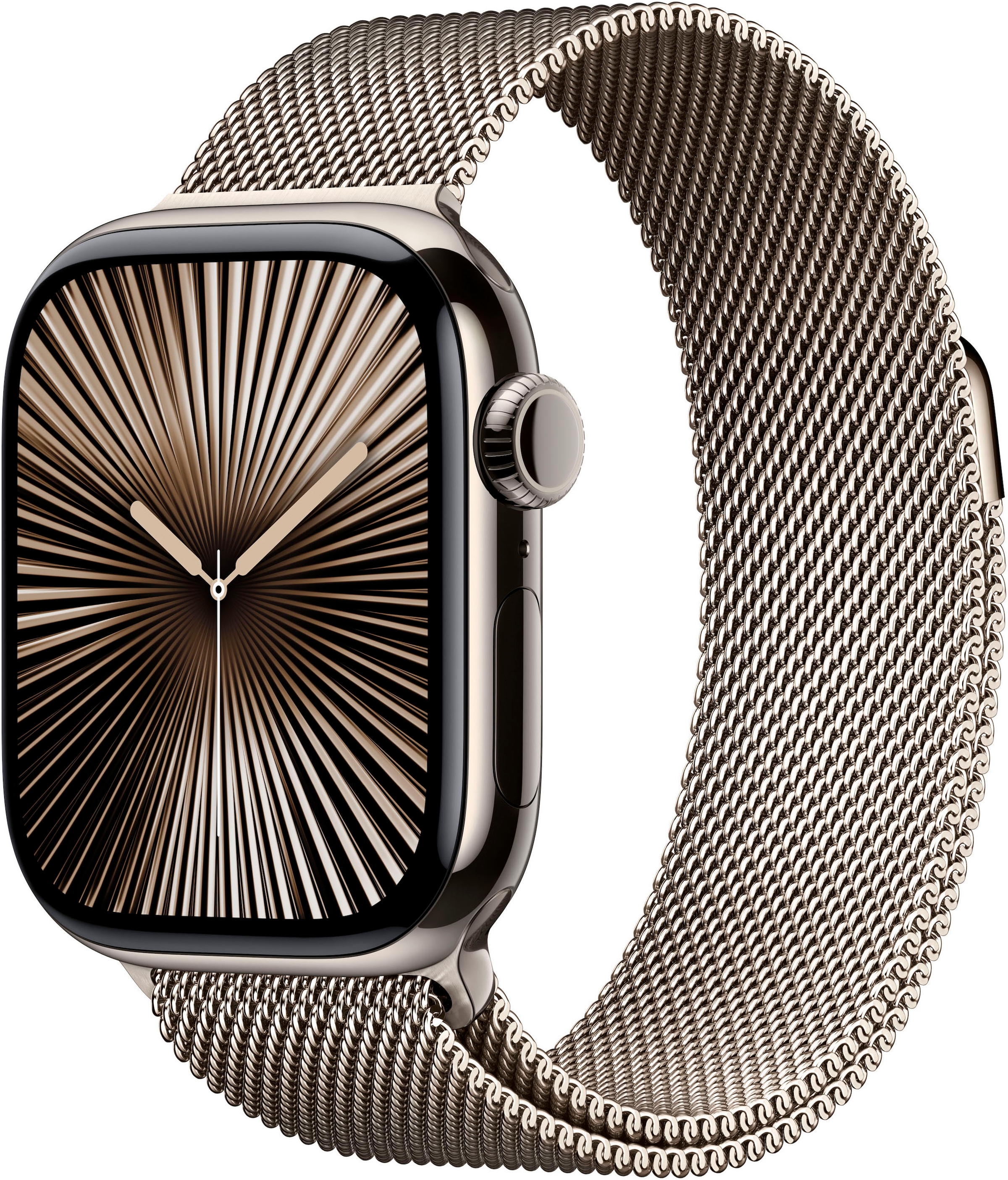 APPLE Smartwatch "Watch 10 Titan", 42, Cellular, One-Size, Milanaise, beige, Smartwatches