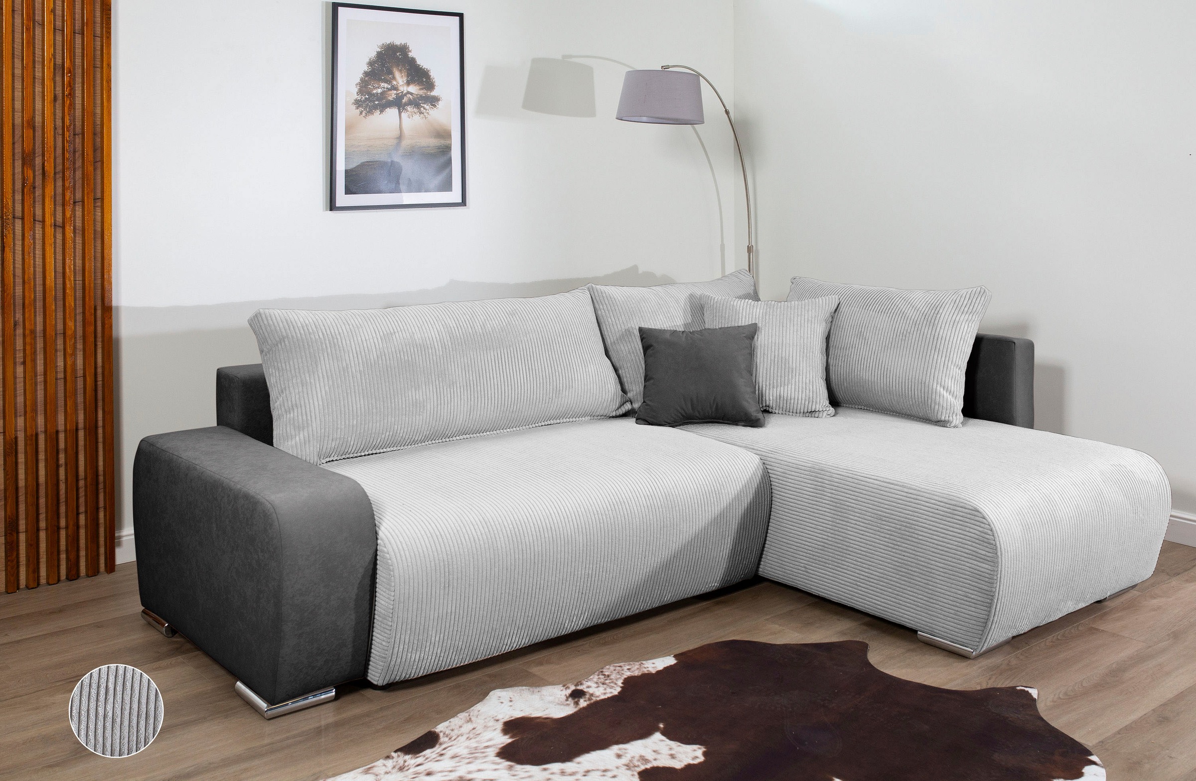 Thumbnail - COLLECTION AB Ecksofa "Poppy, L-Form, Breite 227 cm mit Schlaffunktion" inkl. Schlaffunktion und Bettkasten