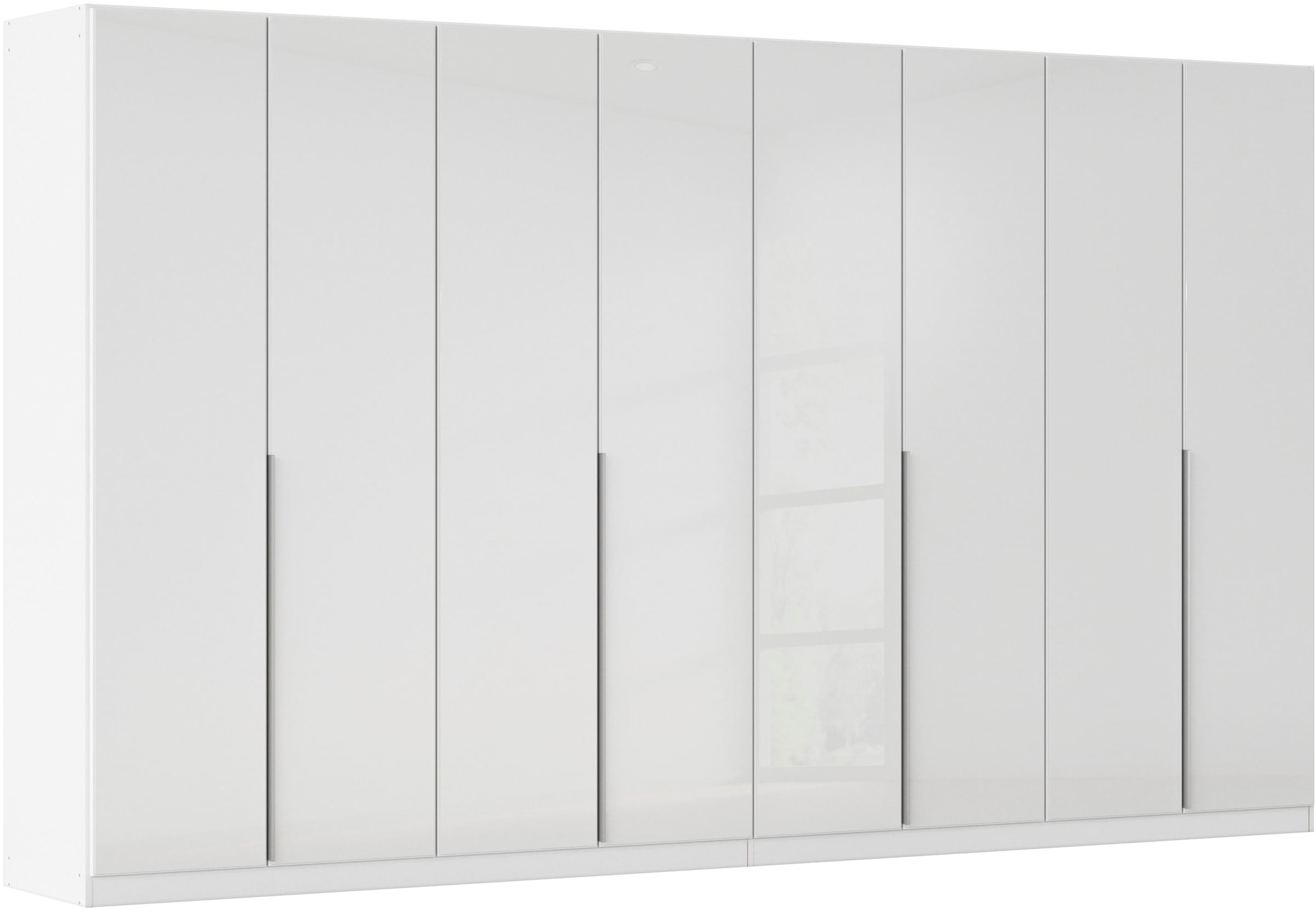 Drehtürenschrank OTTO HOME, B:360cm H:210cm T:54cmalpinweiß, glas kristallweiß, Holzwerkstoff, Schränke, "Kleiderschrank Kleiderschränke Schrank