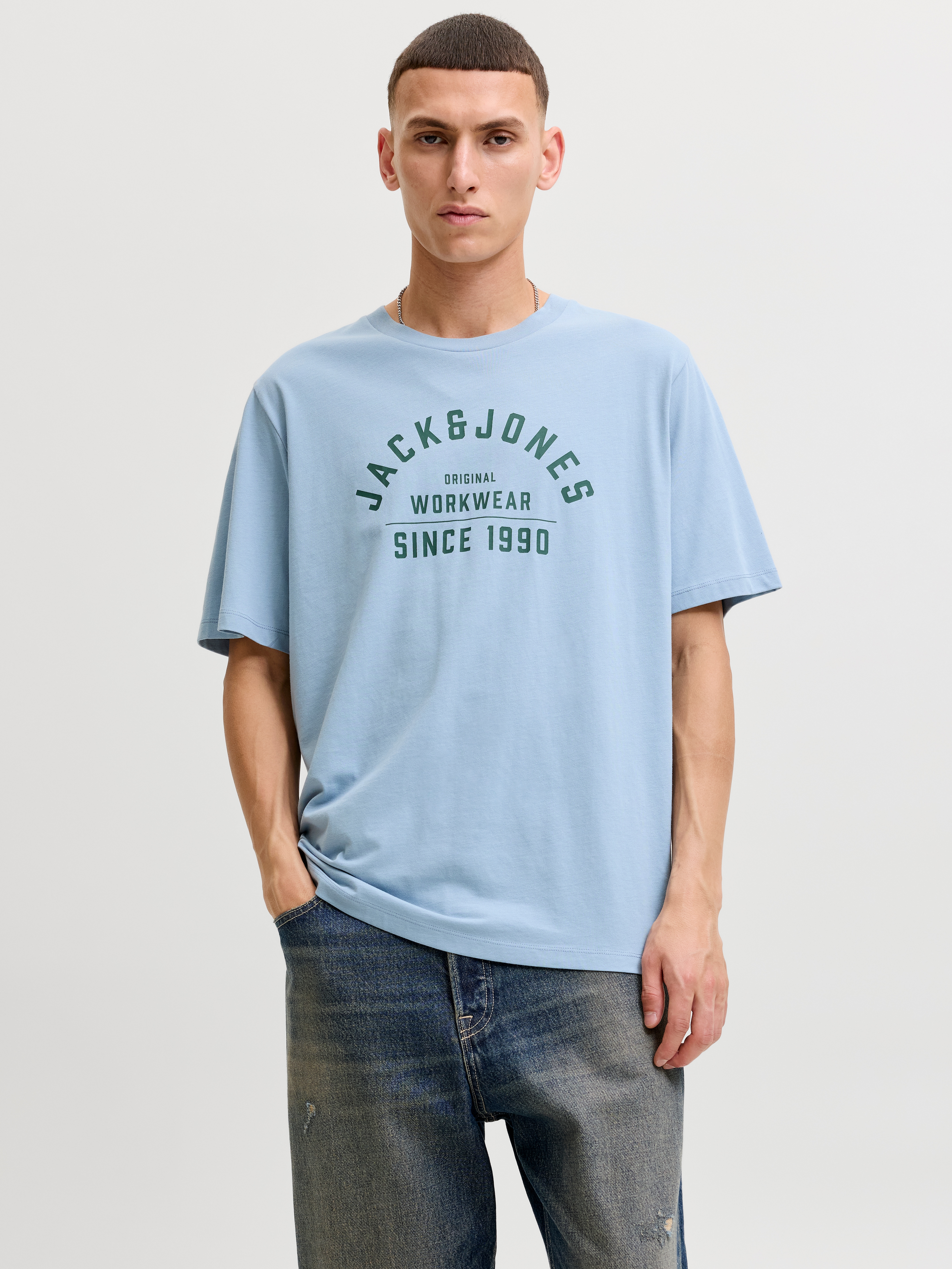 Jack & Jones Rundhalsshirt "JPRBLUTHOR SS TEE FST" Baumwolle, regular fit