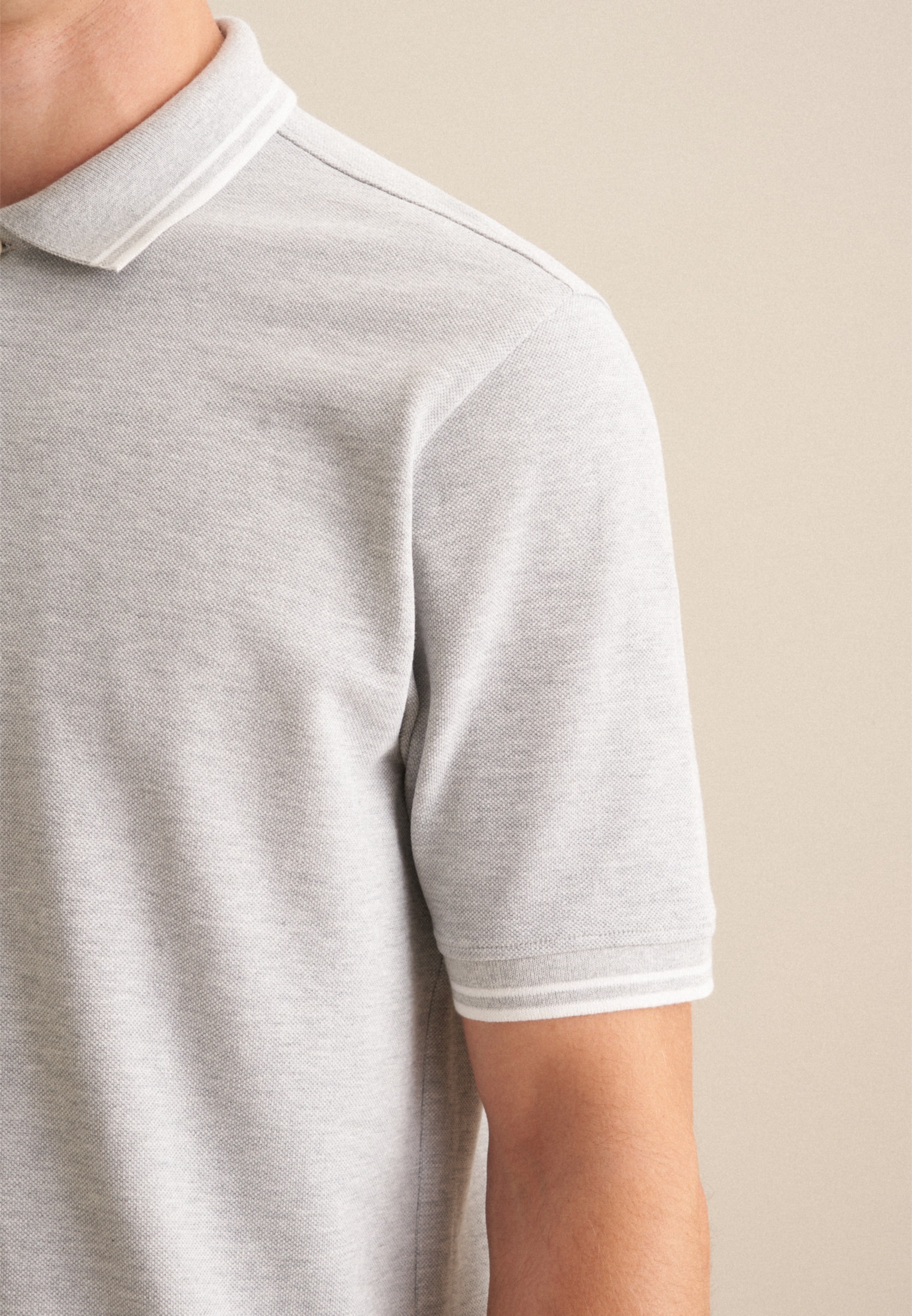 seidensticker T-Shirt »Regular«, Kurzarm Kragen Streifen platziert