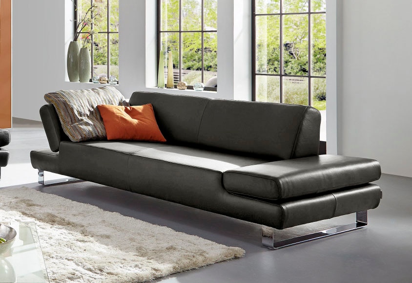 W.SCHILLIG 3-Sitzer "taboo Designsofa mit hohem Sitzkomfort, Breite 232cm, Sitztiefe 59cm" mit Normaltiefe, inklusive Armlehnenverstellung