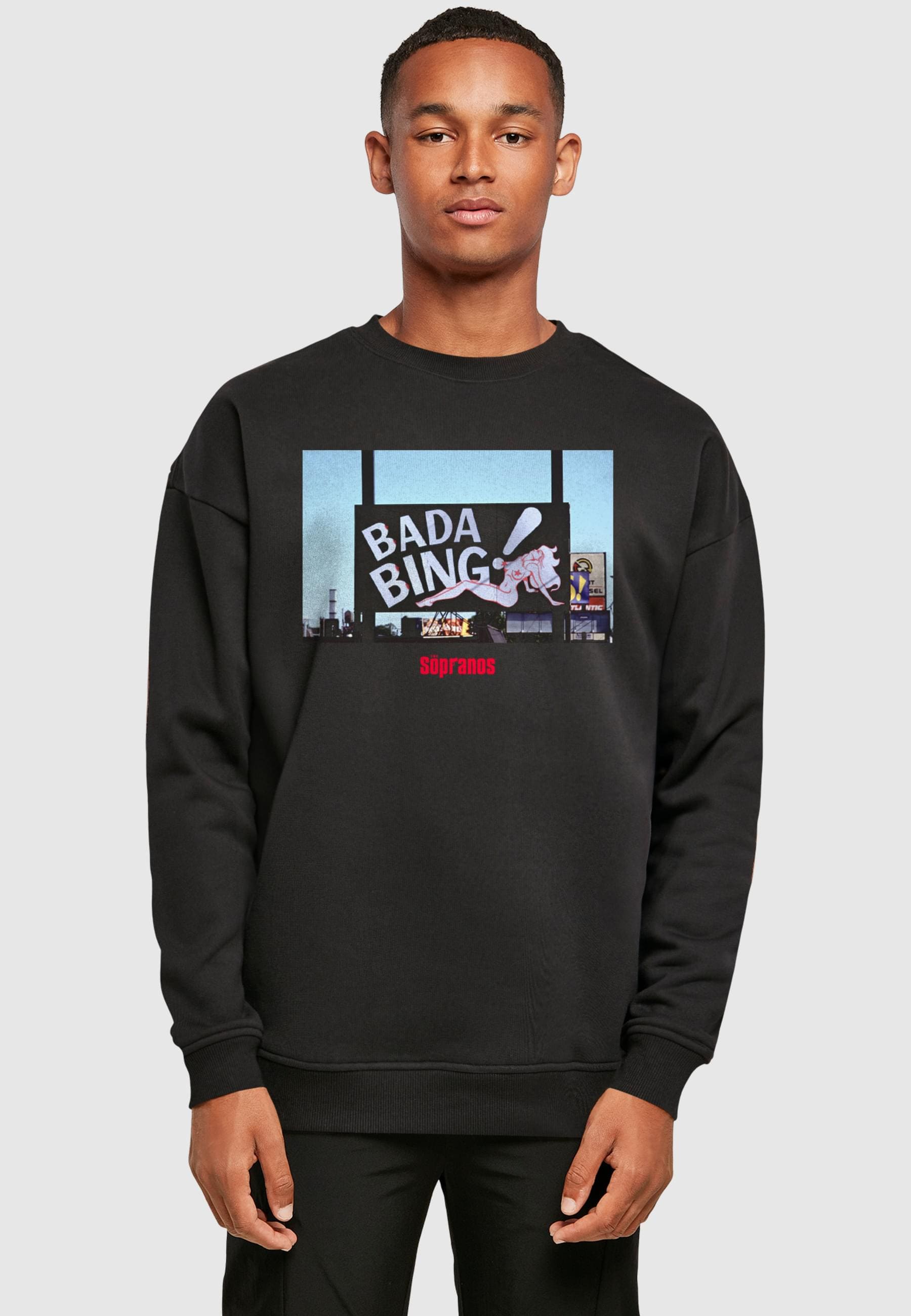 Merchcode Rundhalspullover »Merchcode The Sopranos - Bada Bing Club Sweat Crewneck«, (1 tlg.)