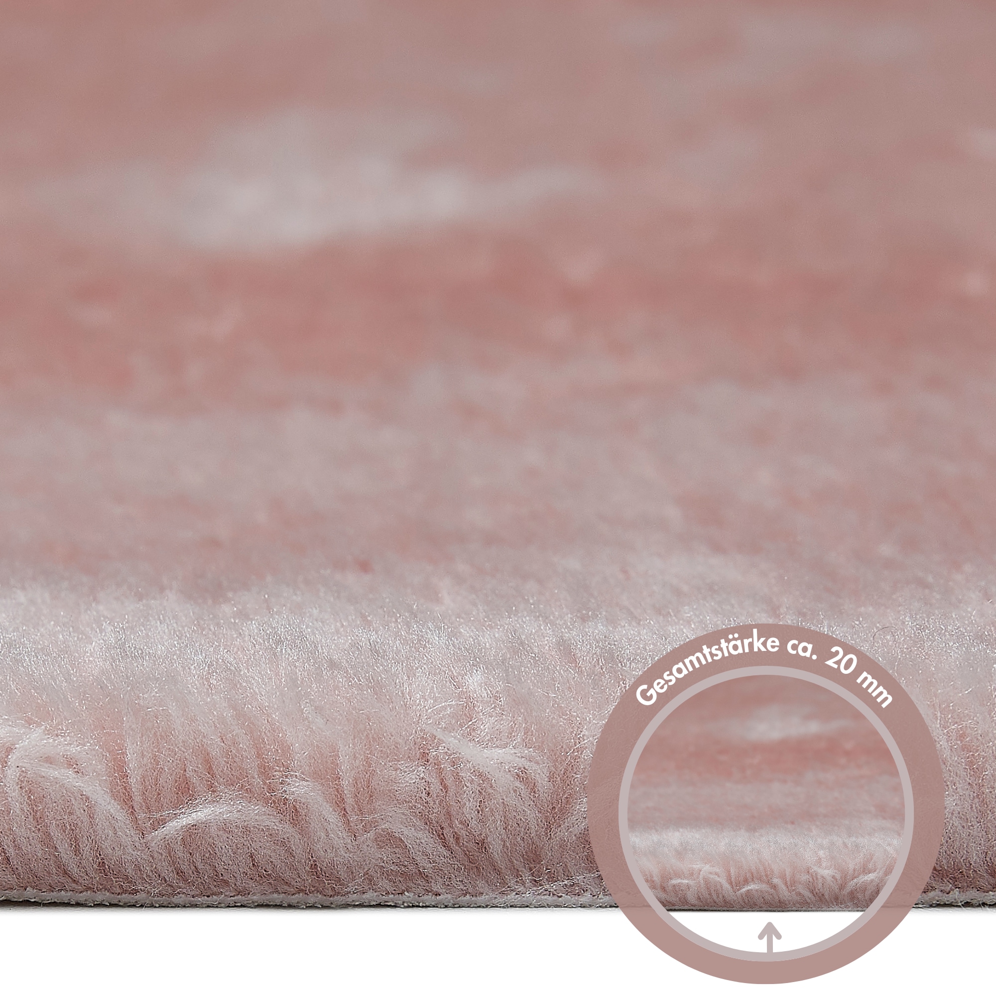 Andiamo Fellteppich »Lamm Fellimitat«, rechteckig, 20 mm Höhe, Kunstfell, sehr weicher Flor, waschbar
