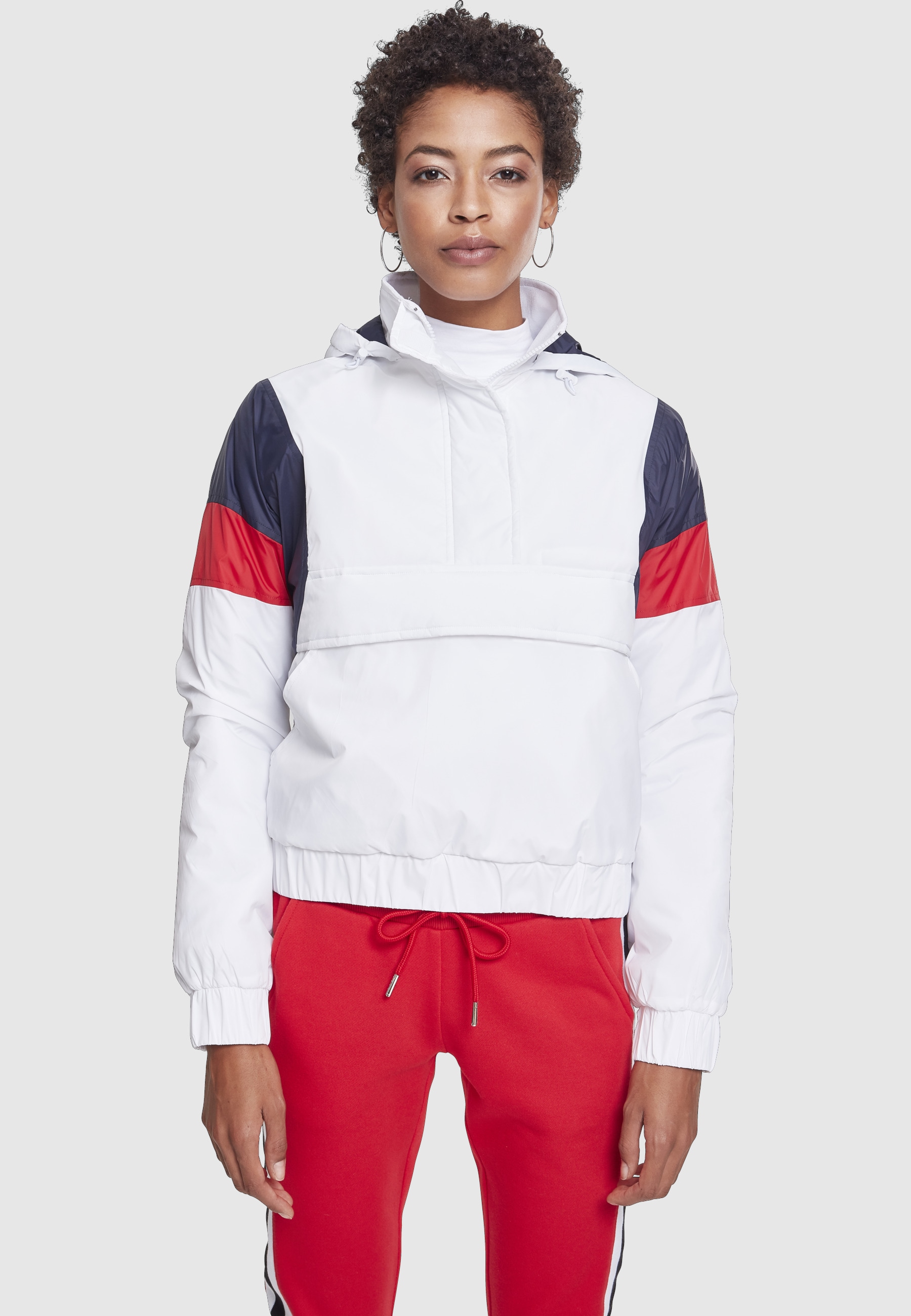 URBAN CLASSICS Langmantel »Urban Classics Damen Ladies 3-Tone Padded Pull Over Jacket«