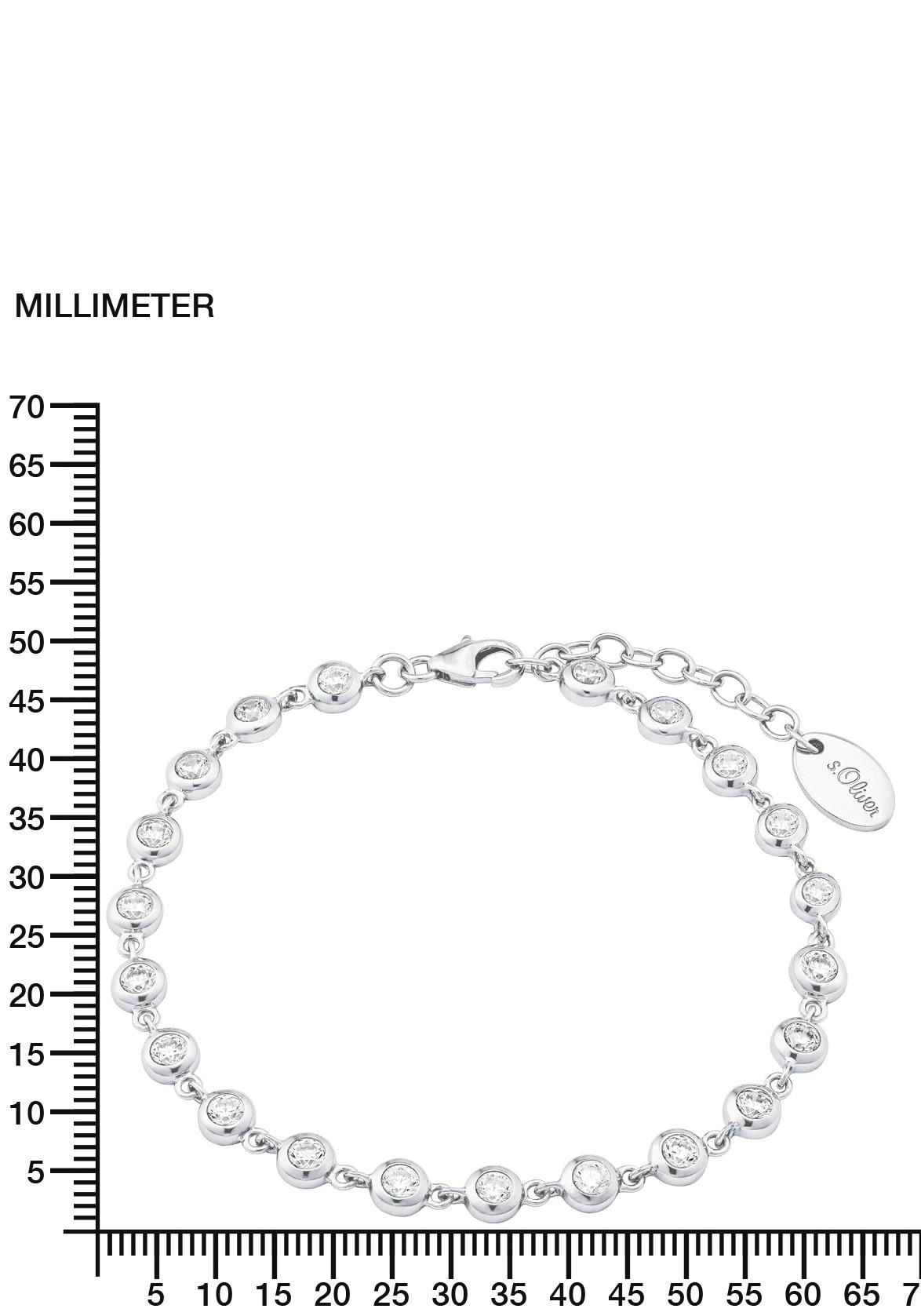 s.Oliver Silberarmband »2024229«, mit Zirkonia (synth.)