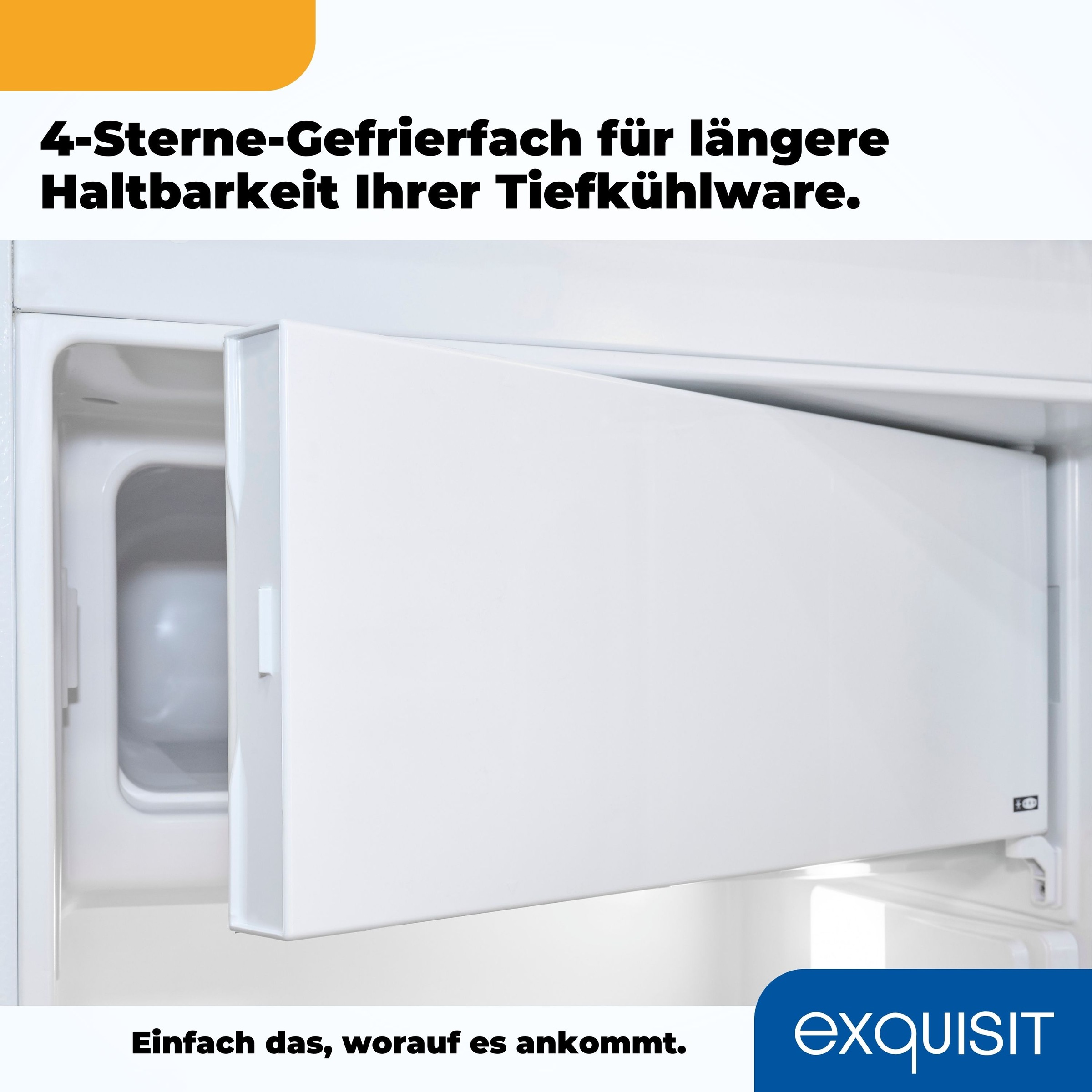 exquisit Einbaukühlschrank »EKS131-4-FE-O90E«, digitale Temperaturanzeige