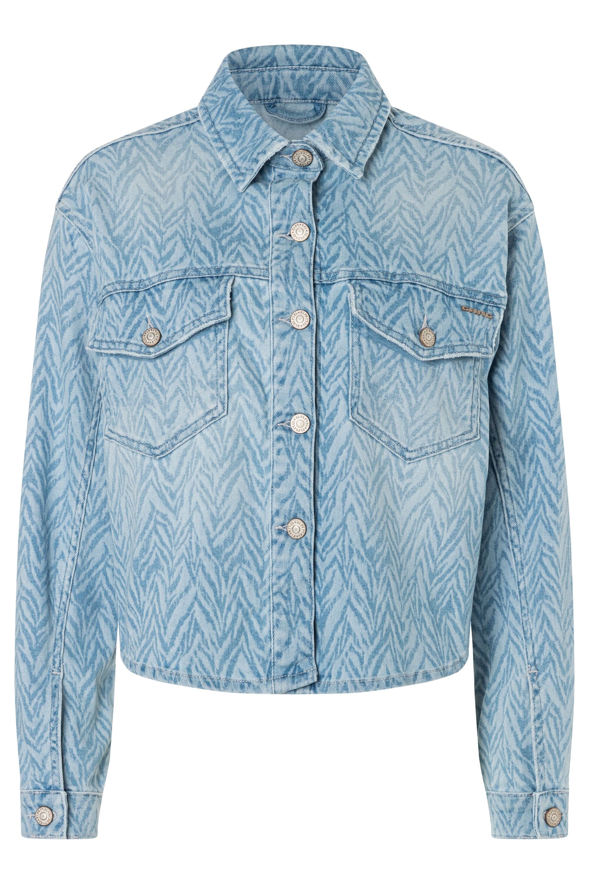 GANG Jeansjacke »94ZOE JACKET« ohne Kapuze mit Brusttaschen