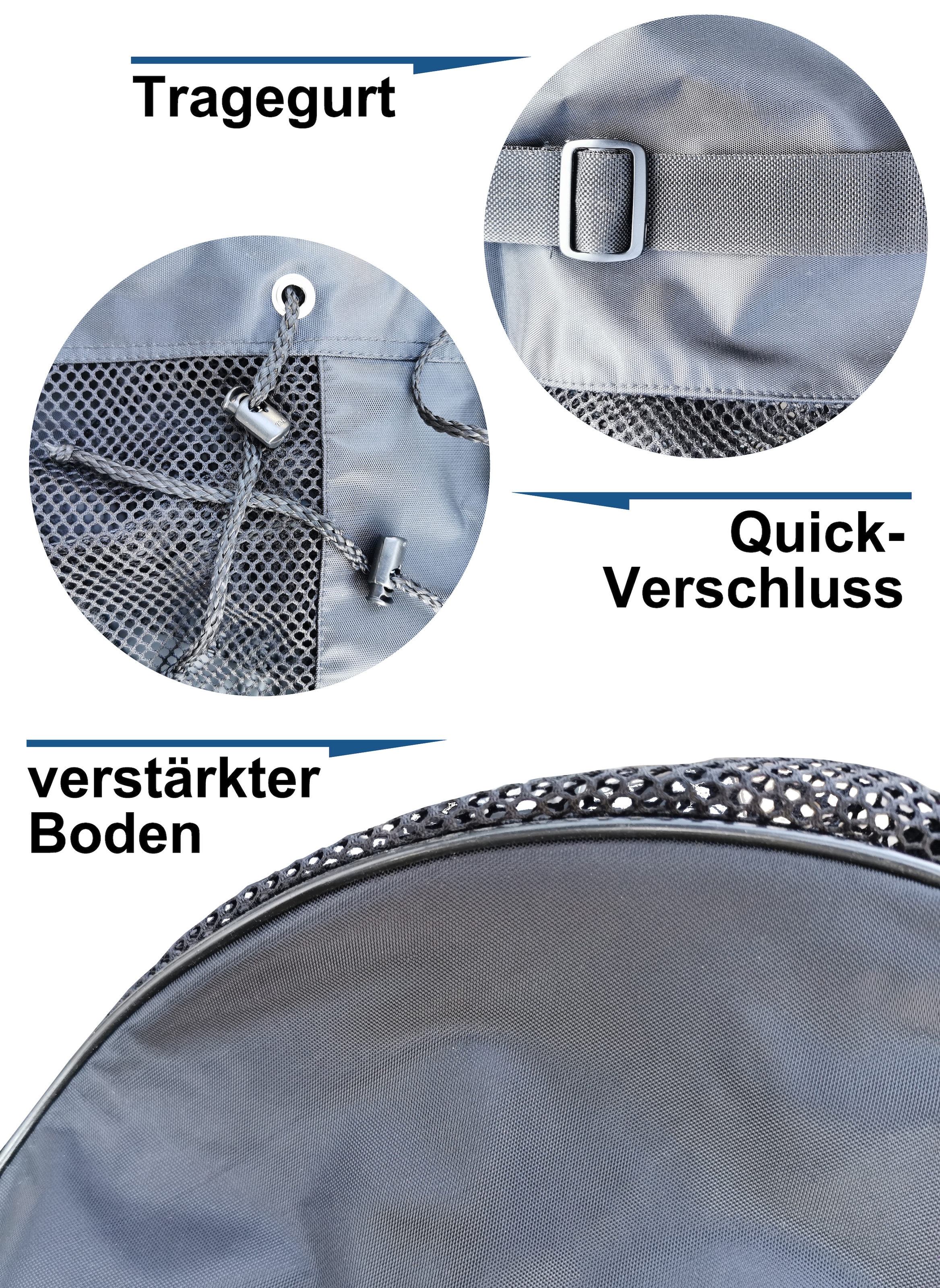 L.A. Sports Balltasche »Multi Sport Profi Ballsack für 10 - 15 Bälle«, Vielseitig nutzbar, verstärkter Boden, wasserfest