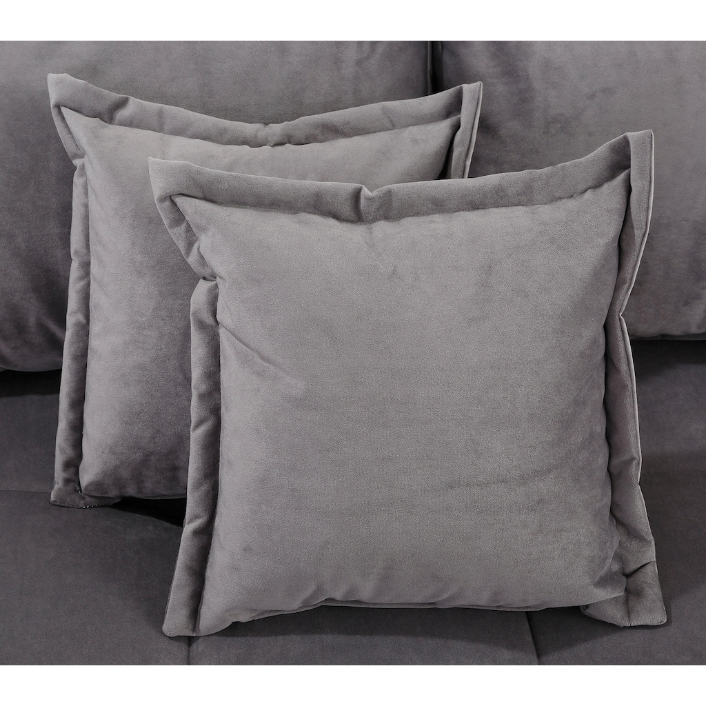 Home affaire Ecksofa »Rice«, (Set, mit Hocker)