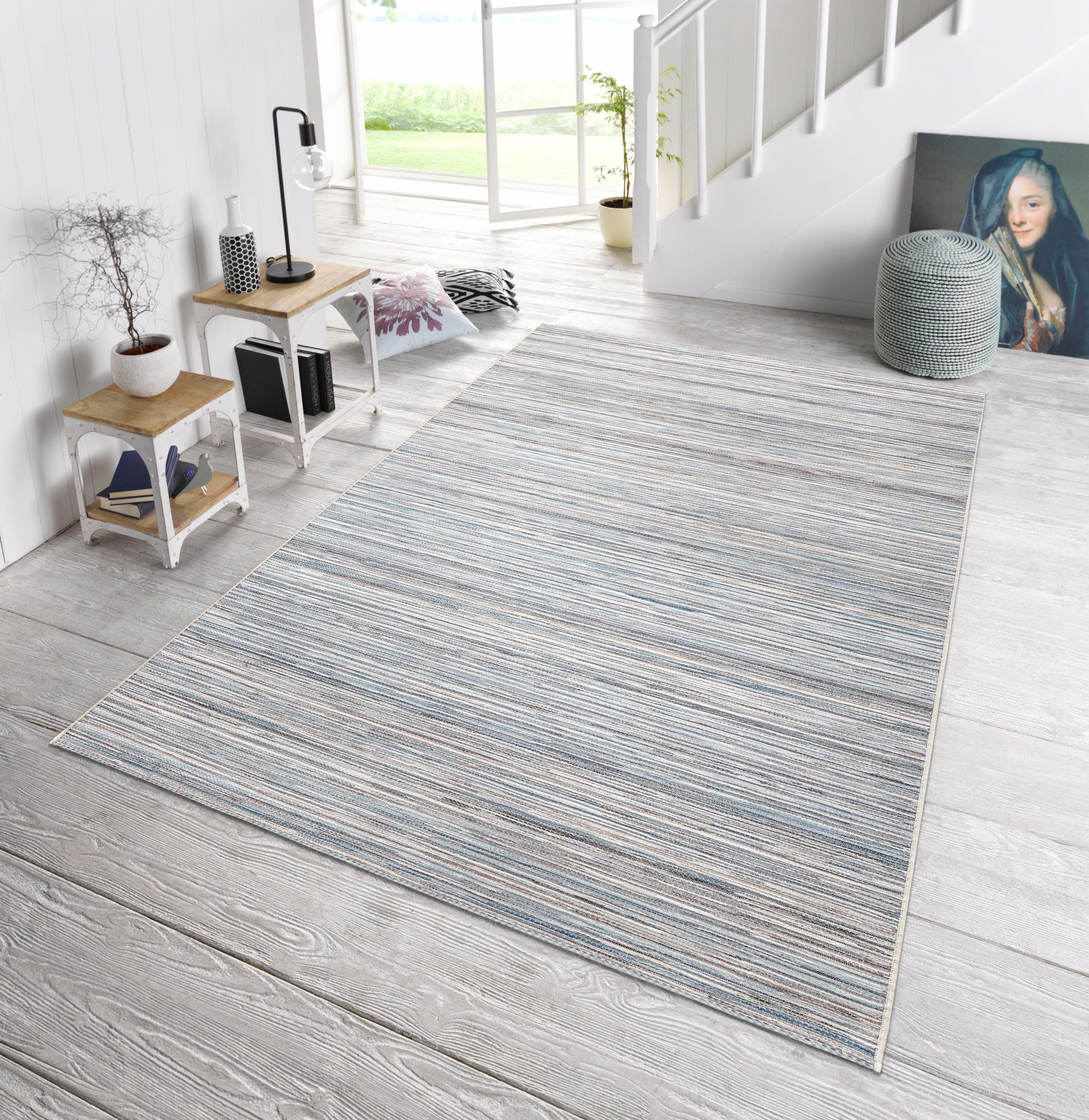 NORTHRUGS Teppich »Lotus«, rechteckig, 7 mm Höhe, In-& Outdoor, Flachgewebe, Modern, Wetterfest, Garten, Wohnzimmer