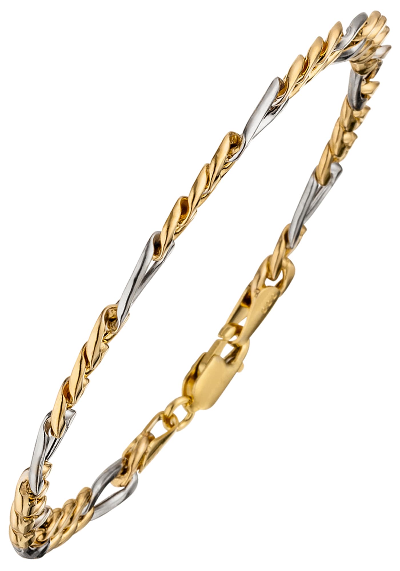JOBO Goldarmband Figaroarmband 333 Gold bicolor 19 cm