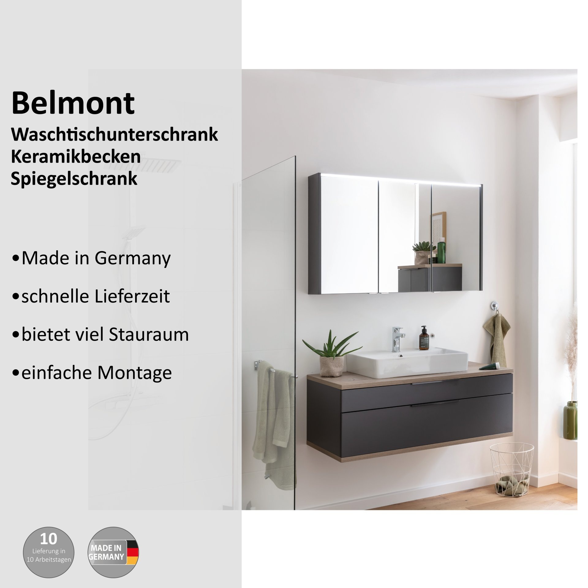 Thumbnail - welltime Badmöbel-Set "Belmont"