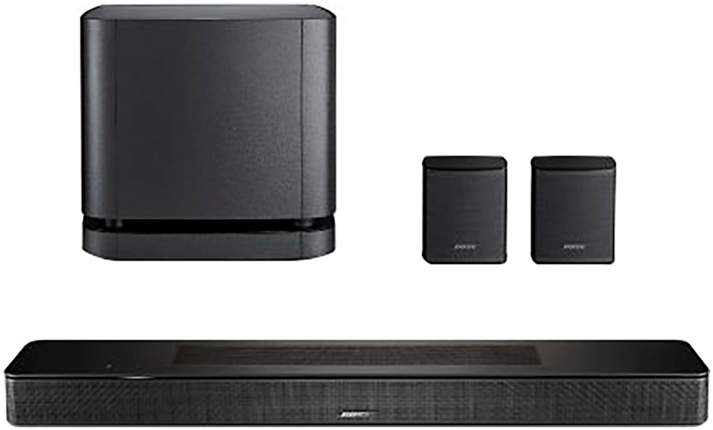 BOSE Soundbar "Set: Smart Soundbar+Bass 500+Rear Speaker", B:69,4cm H:5,6cm T:10,4cm, schwarz, Lautsprecher