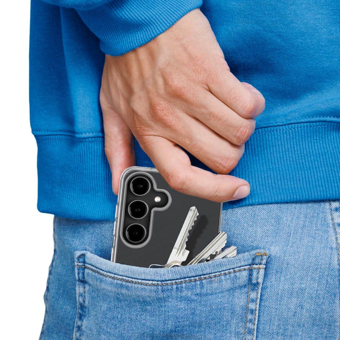 Hama Smartphone-Hülle »Handyhülle „Always Clear“ für Galaxy S25 (kratzfest, ohne Vergilben)«, ohne schnelles Vergilben