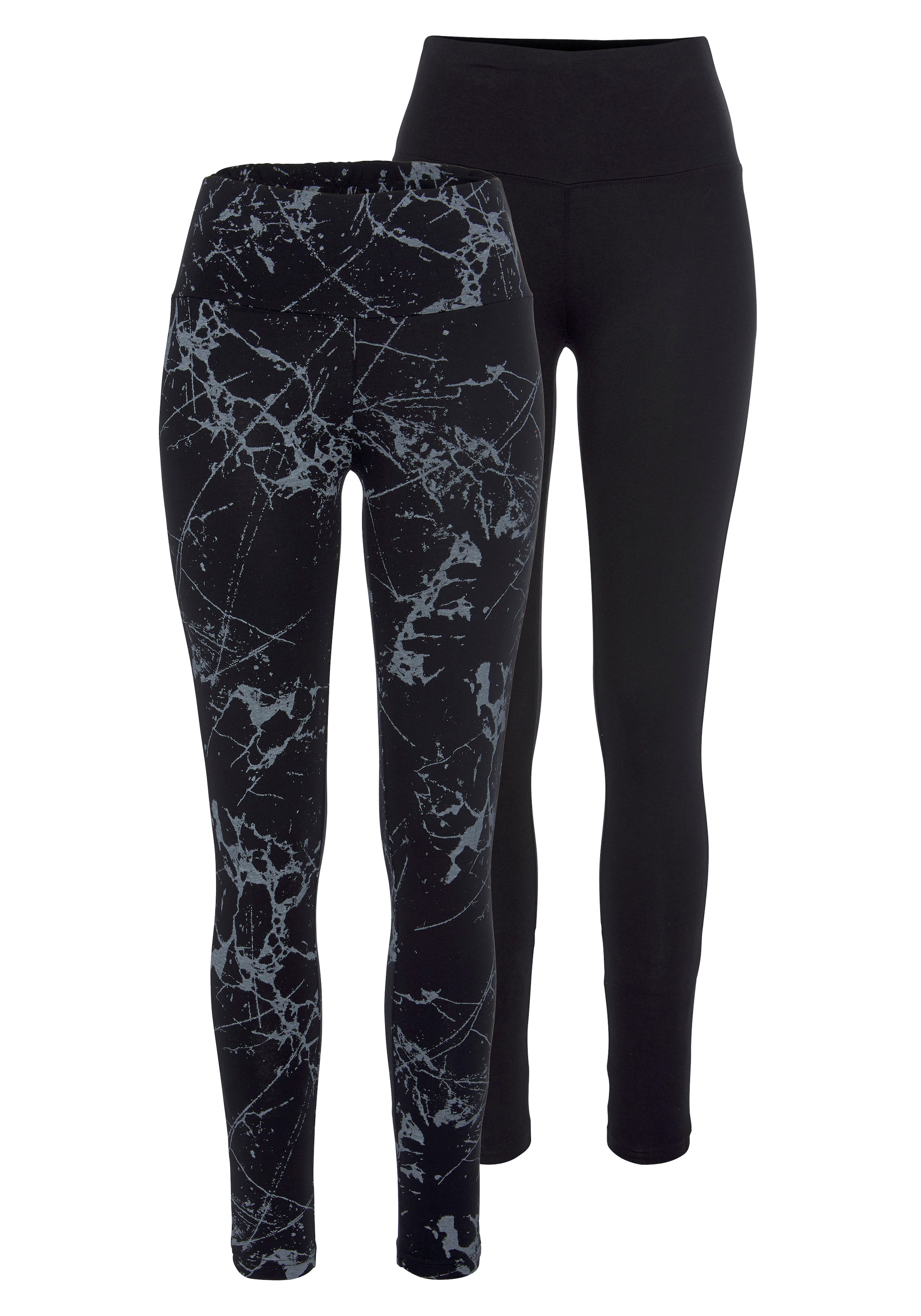 H.I.S Leggings, (2er-Pack), in bedruckt und uni, Loungewear