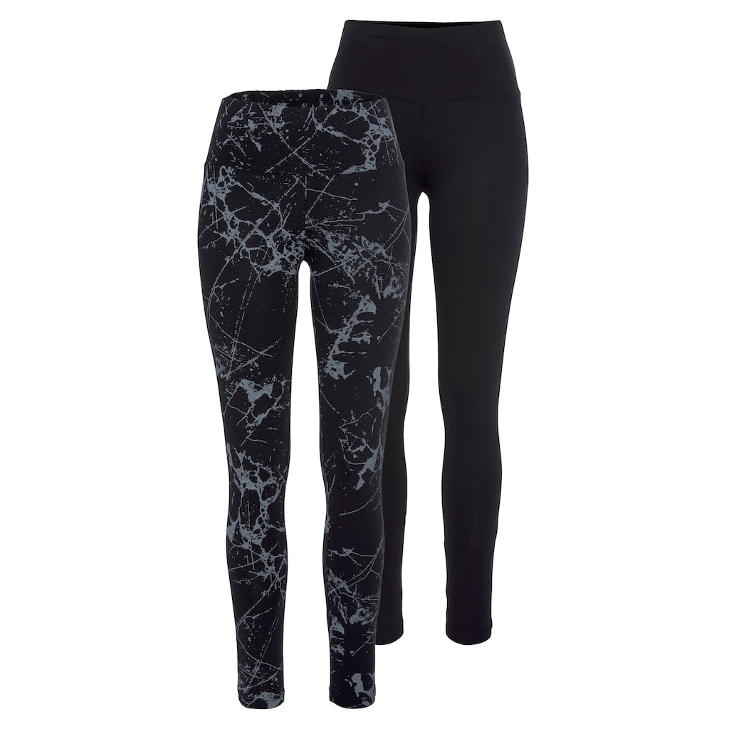 H.I.S Leggings, (2er-Pack), in bedruckt und uni, Loungewear