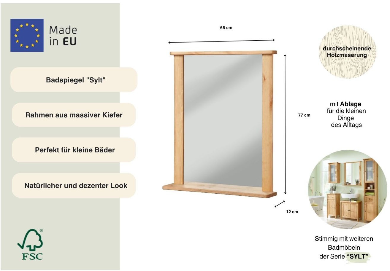 Thumbnail - Home affaire Badspiegel "Sylt" Spiegel, Breite 65 cm