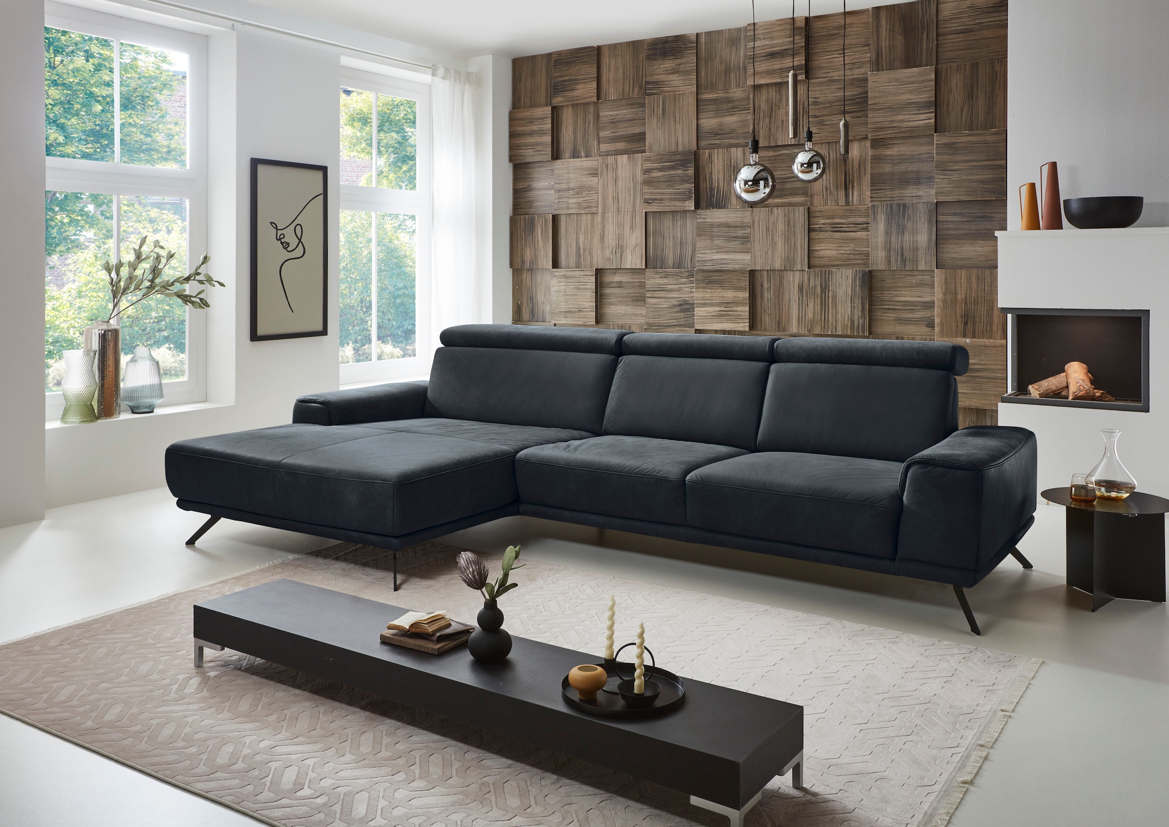 Die PlanBar Ecksofa "PN-EM22041 L-Form", wahlweise motorisches Canape oder günstig online kaufen
