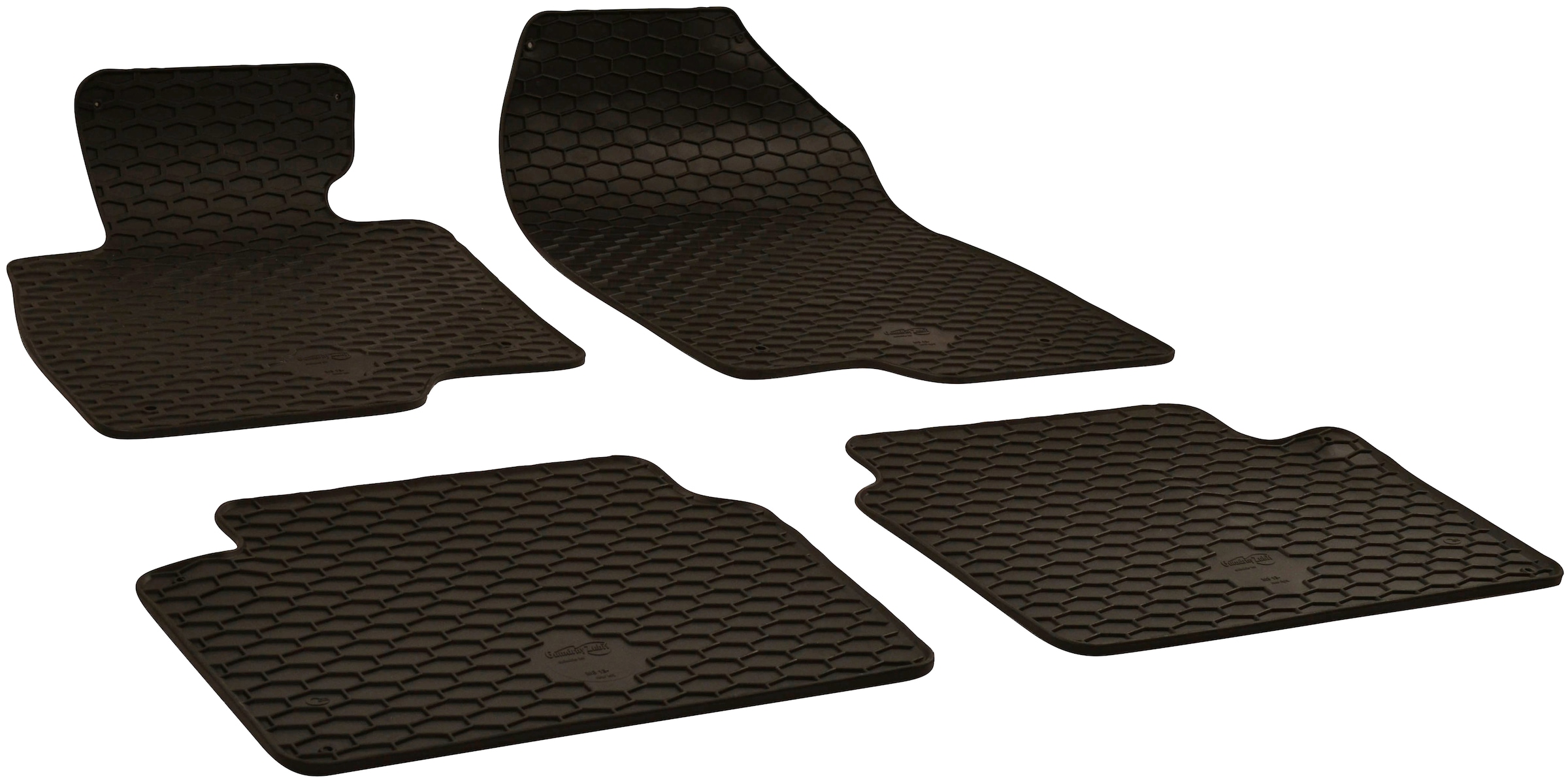 WALSER Passform-Fußmatten, Mazda, (4 2 3, Vordermatten, auf BAUR Mazda 2 | Rechnung 07/2013-Heute Rückmatten), BN) St., Schrägheck-Stufenheck, für (BM, 3