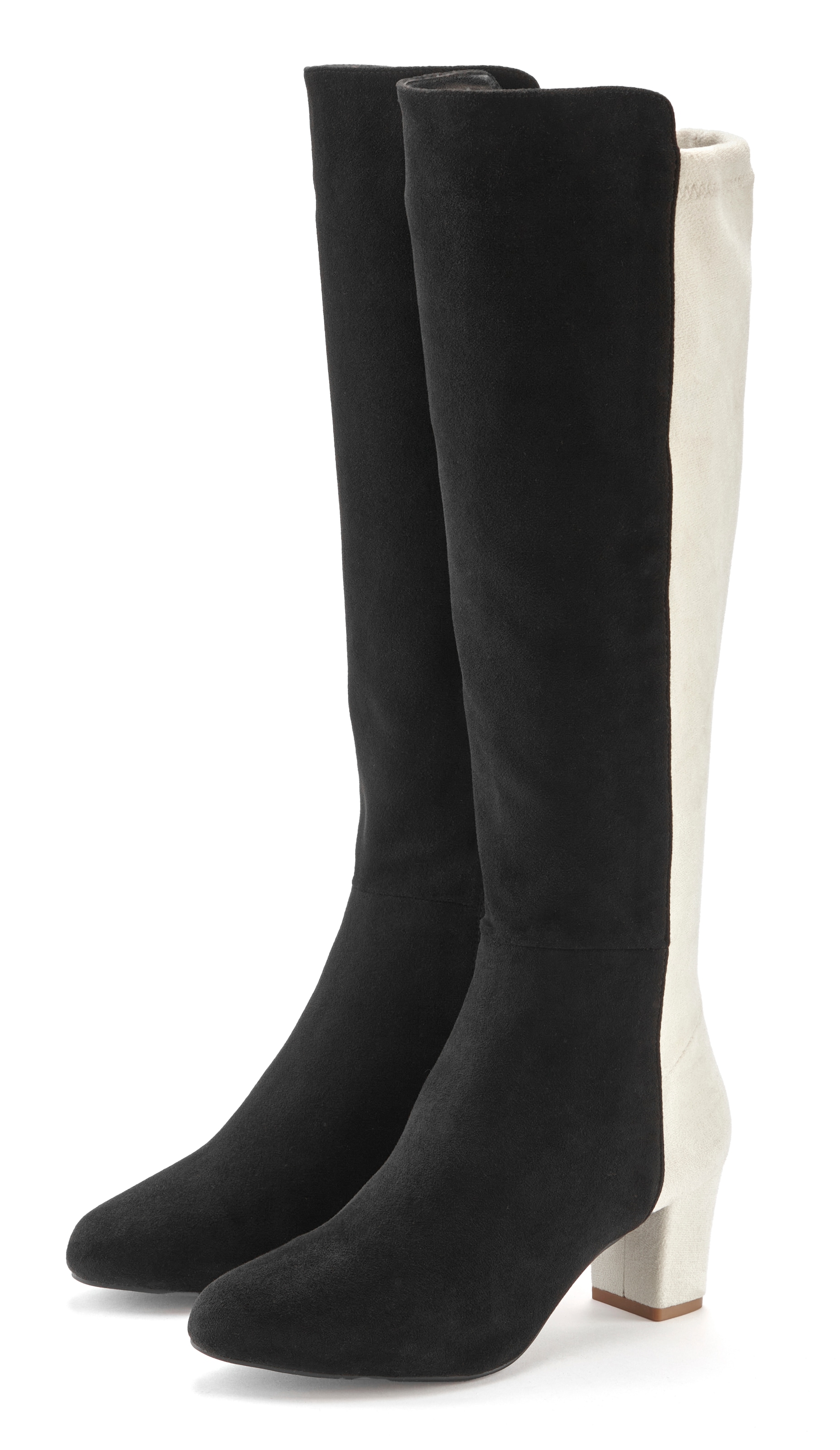 LASCANA Stiefel "Langschaftstiefel, Stiefelette," mit Blockabsatz in elegan günstig online kaufen