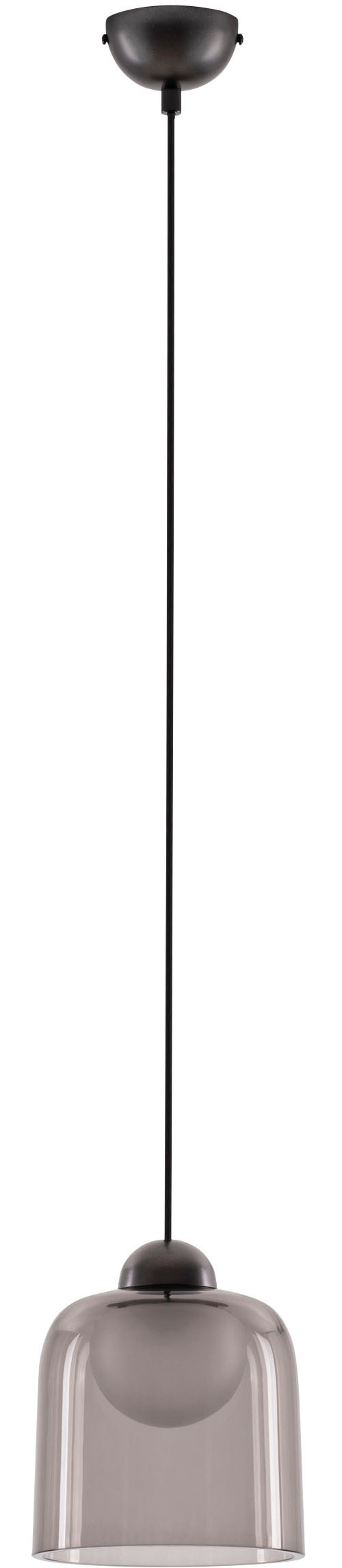 NOVA LUCE Pendelleuchte "DIONE", schwarz, 1, Ø 14cm H: 200cm, 1 Stk., Leuchten, Pendelleuchte