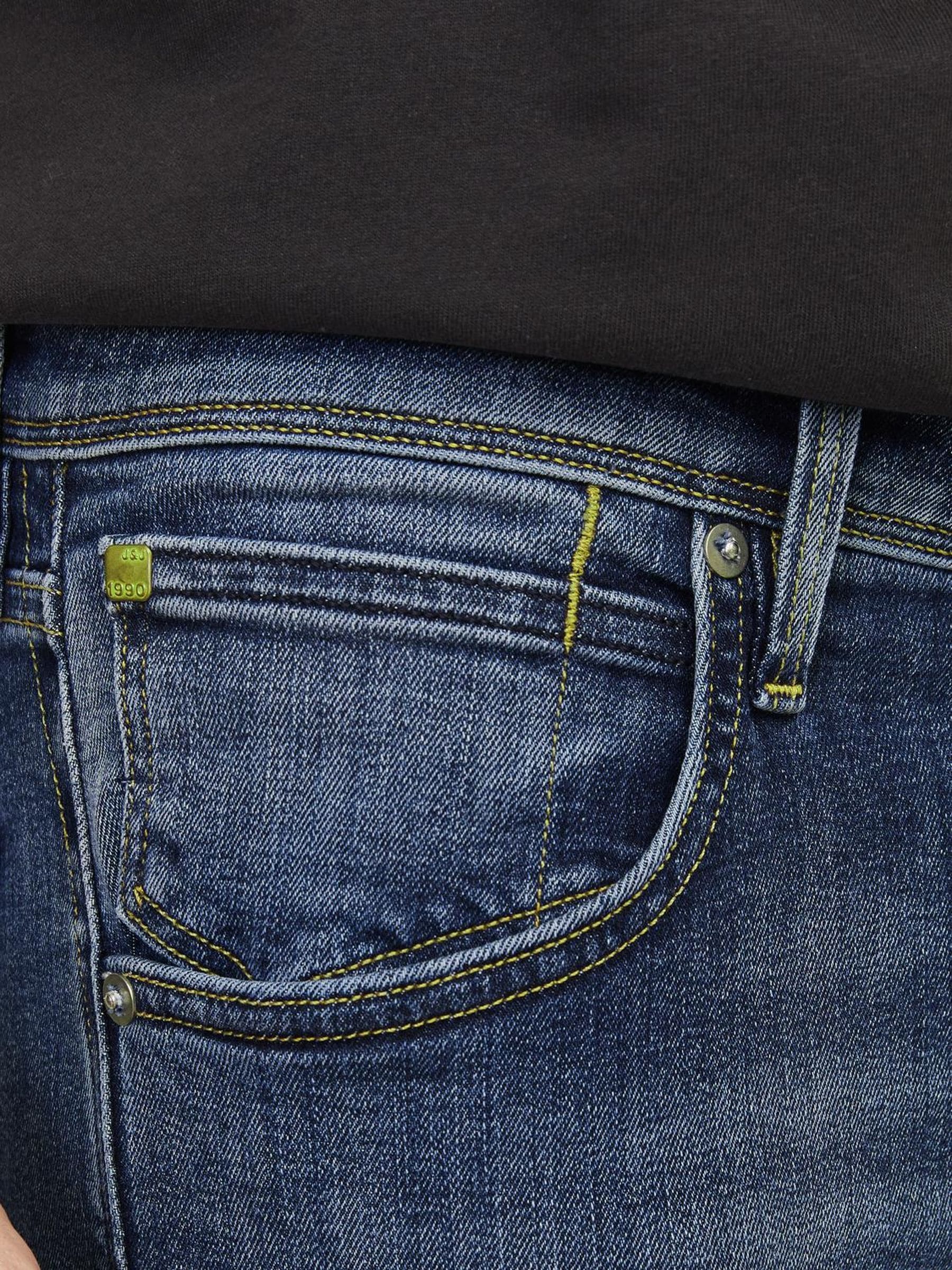 Jack & Jones Slim-fit-Jeans »JJIGLENN – Jeans mit Stretch, niedriger Leibhöhe und Taschen«, used, modisch, slim fit, Denim/Jeans