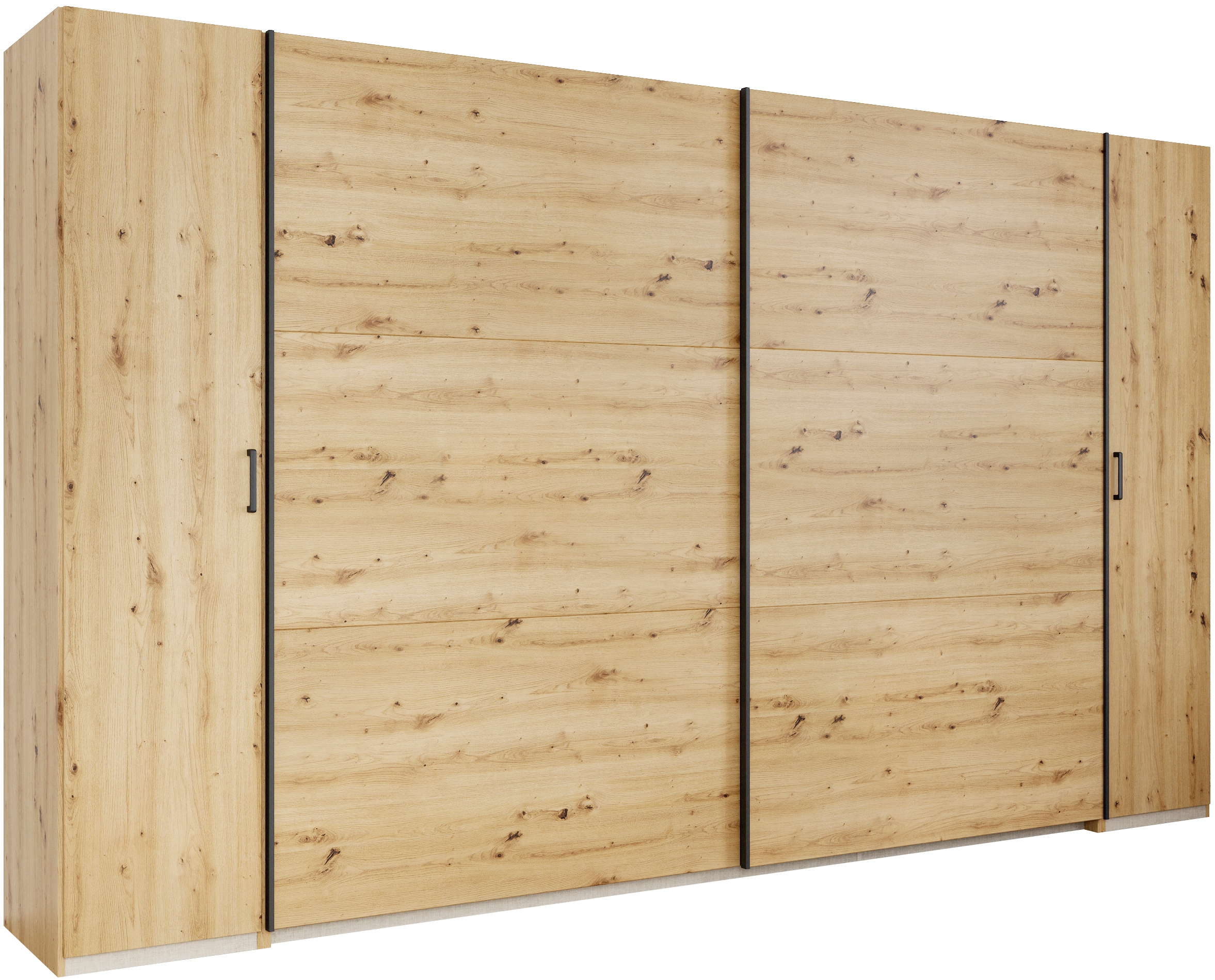 rauch Schwebetürenschrank "Kleiderschrank Drehtürenschrank Schrank Garderobe KRONACH" in 3 Ausstattungen BASIC/CLASSIC/PREMIUM, Breiten 225/268/311/354 cm, mit Dreh- und Schwebetüren und vielen Einlegeböden MADE IN GERMANY