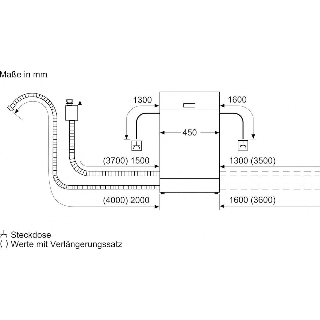 BOSCH Standgeschirrspüler »SPS2HKI42E«, Serie 2, SPS2HKI42E, 10 Maßgedecke