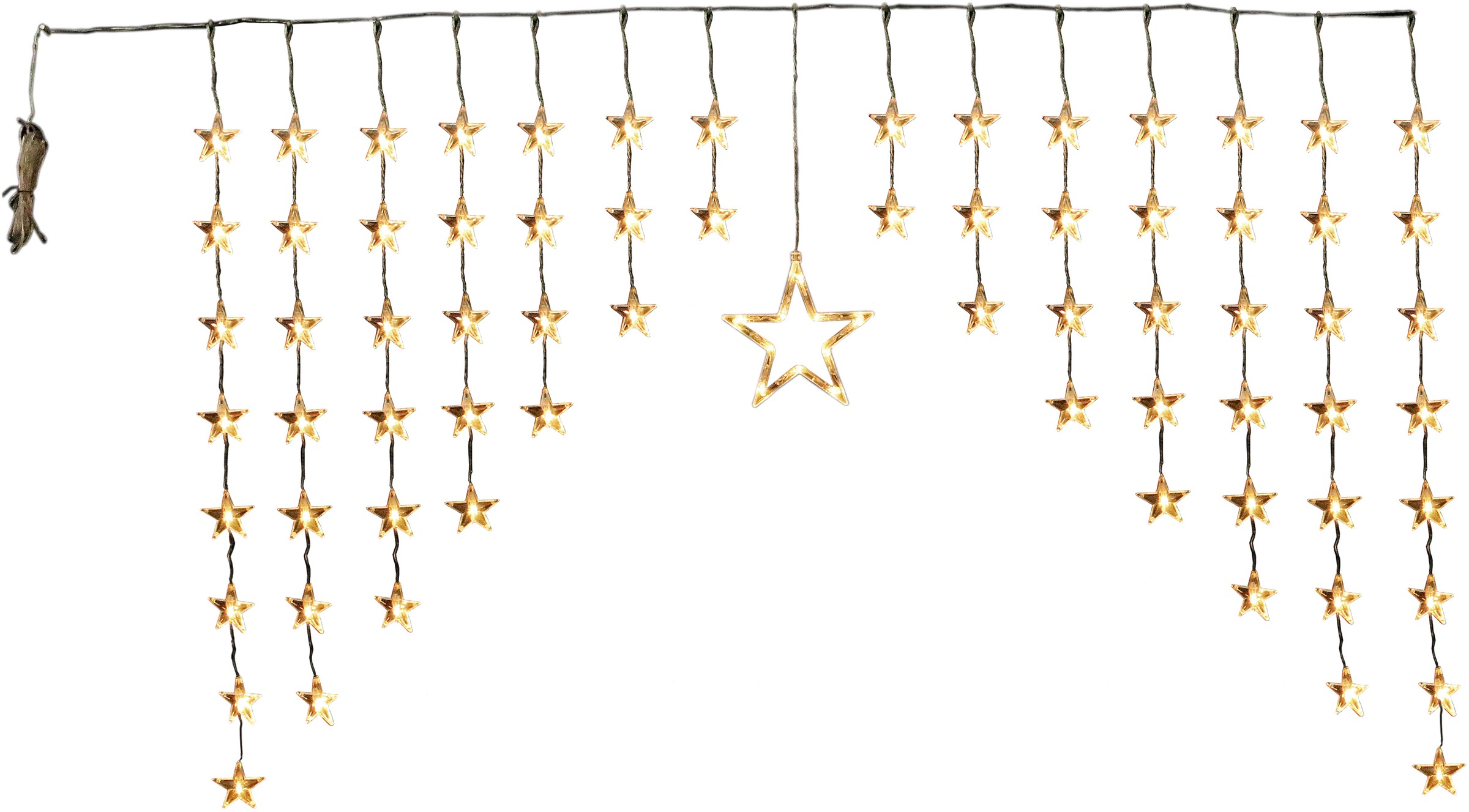 Star-Max LED-Lichtervorhang »Weihnachtsdeko aussen«, BAUR einem St.-flammig, (6/18h) Timer 80 | kaufen mit