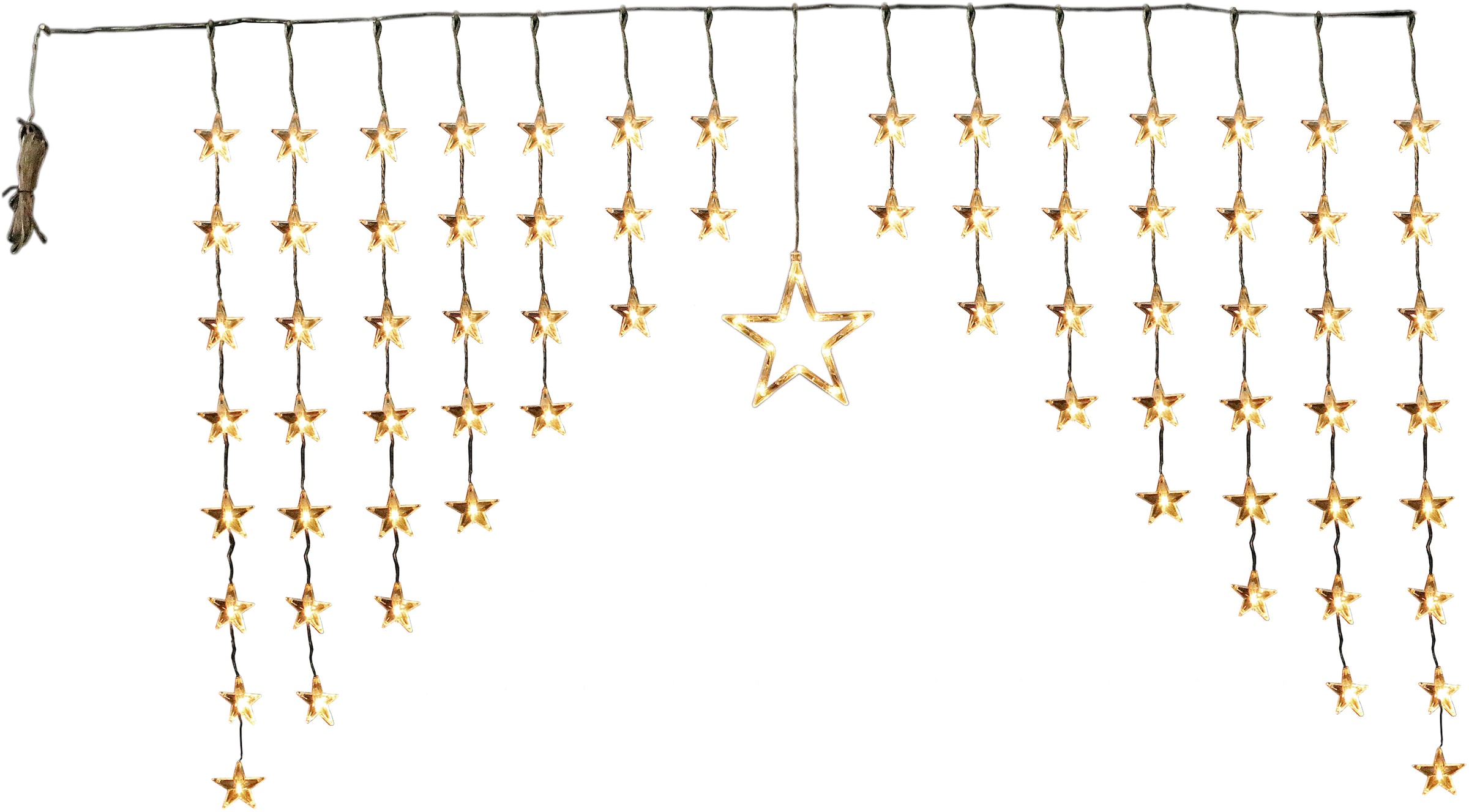Star-Max LED-Lichtervorhang »Weihnachtsdeko aussen«, 80 kaufen Timer einem mit St.-flammig, BAUR (6/18h) 