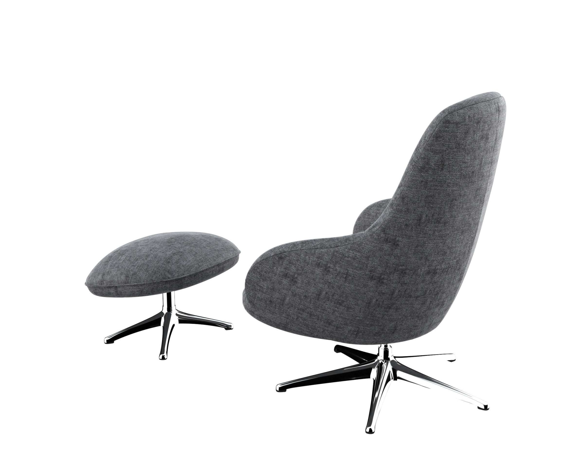FLEXLUX Drehsessel »Falcone, TV-Loungesessel, Fernsehsessel, Polstersessel,«, Liegefunktion, drehbar, Fuß Alu