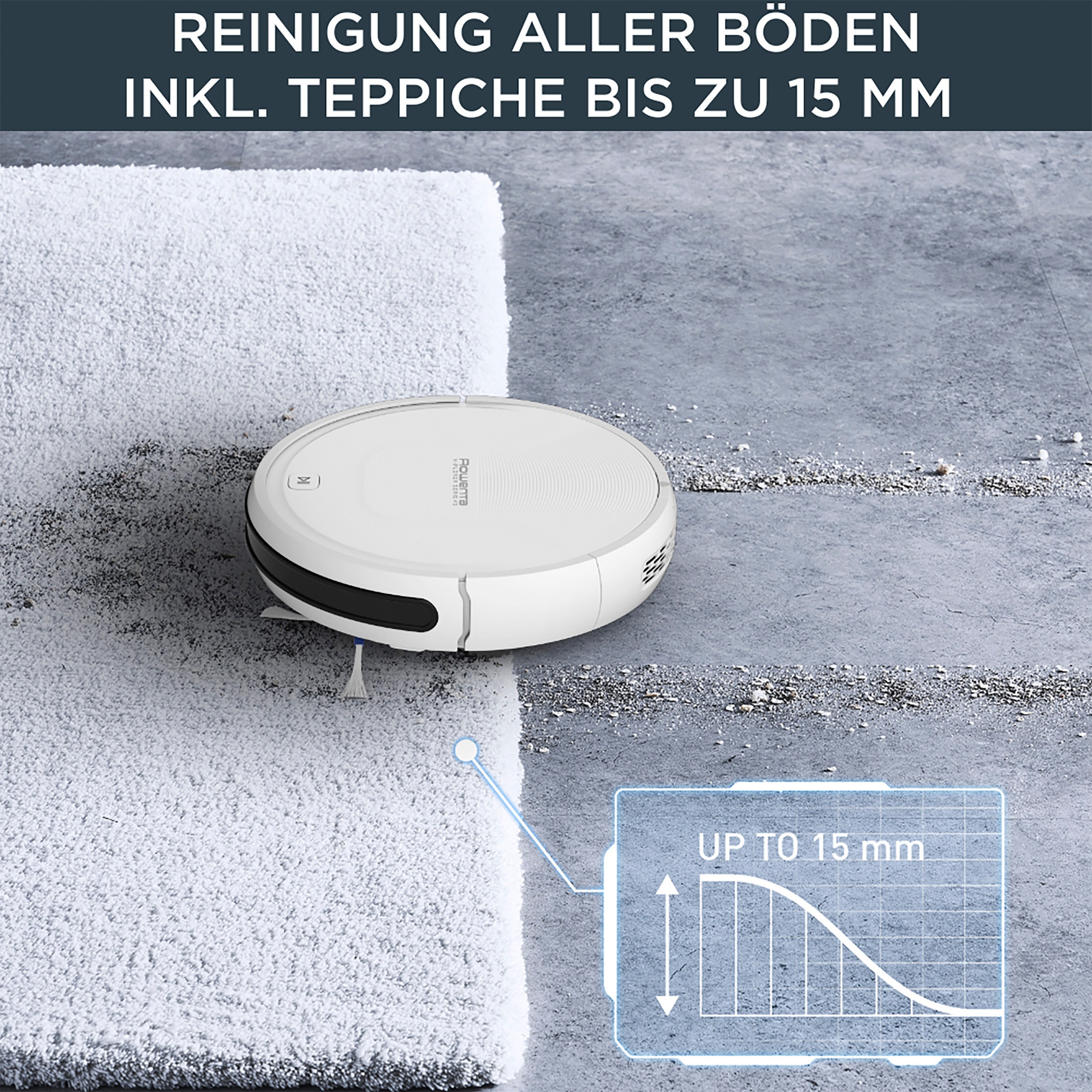 Rowenta Saugroboter »RR8227 X-Plorer Serie 45«, zentrale Bürste, Appsteuerung, 150 Min. Laufzeit, 90m²