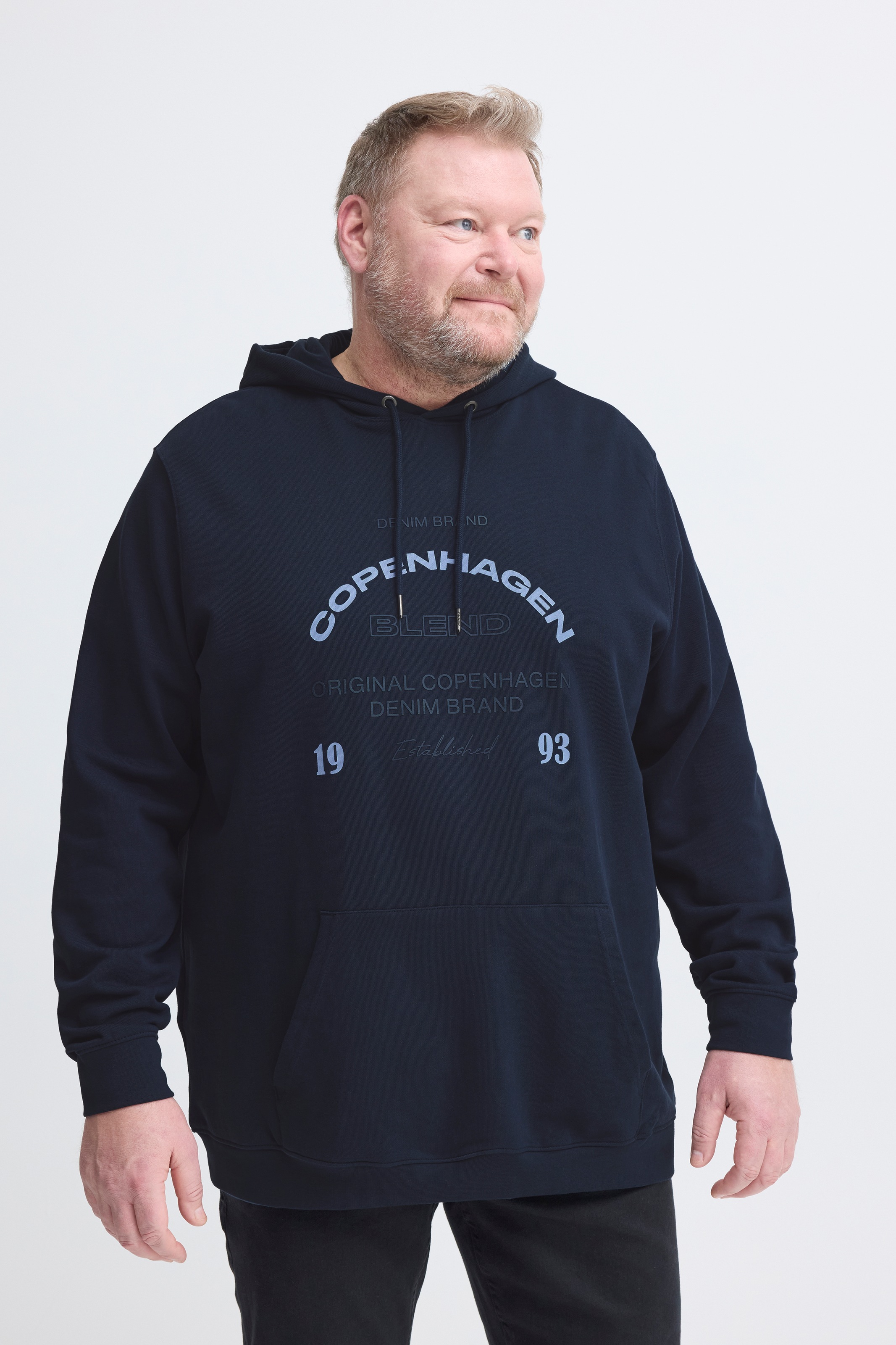 Blend Kapuzensweatshirt "BHKAREL BB LOGO HOODED SWEAT", in großen Größen günstig online kaufen