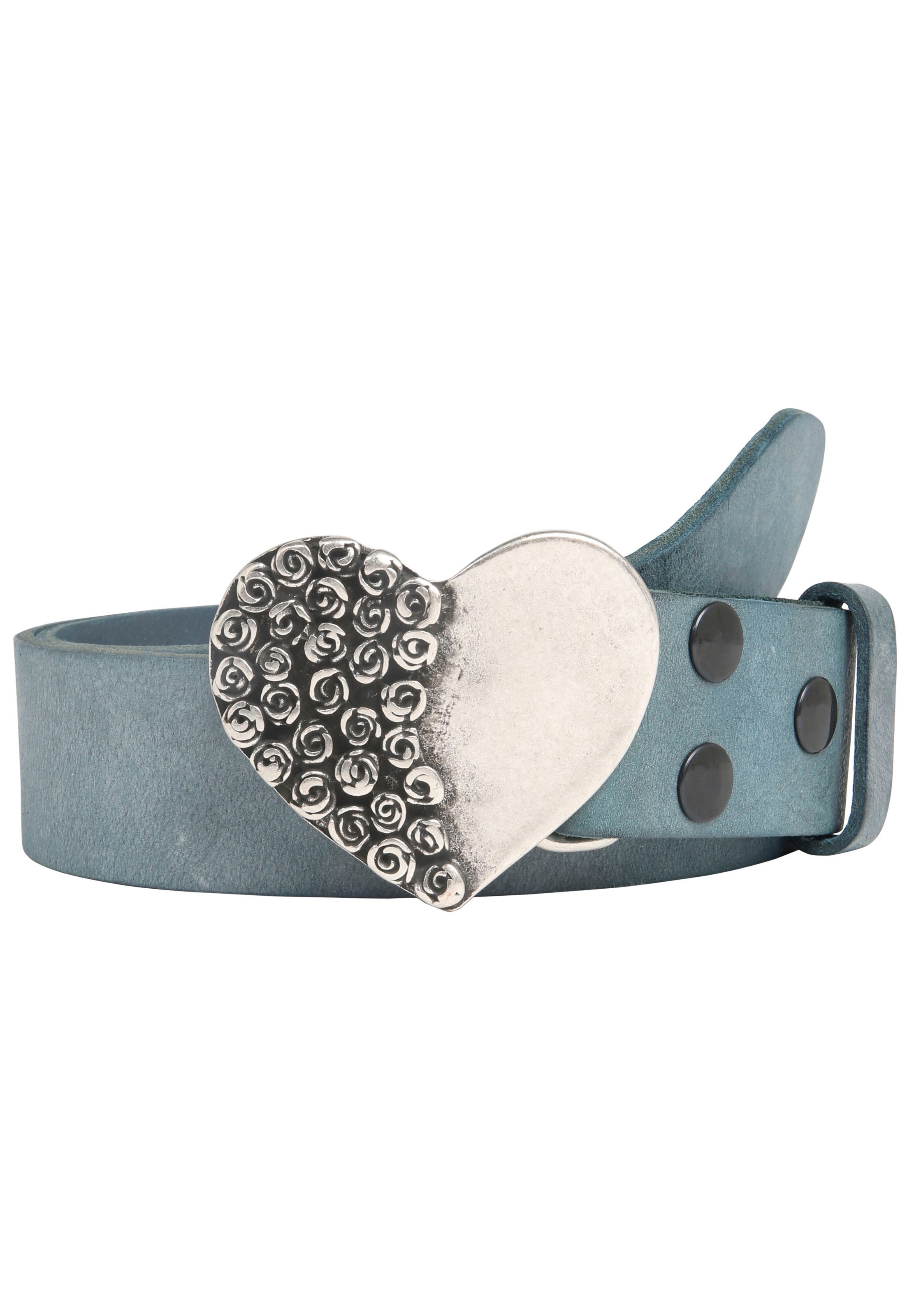 RETTUNGSRING by showroom 019° Ledergürtel mit austauschbarer Schließe »Rosenherz Halb«