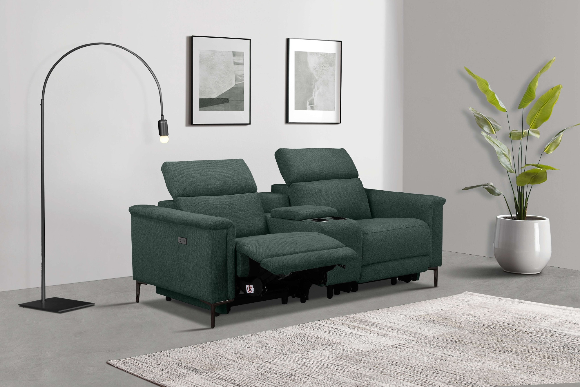 Places of Style 2-Sitzer "Lund, 2er-Kinosofa, TV-Sessel, Multimedia-Sofa, U günstig online kaufen
